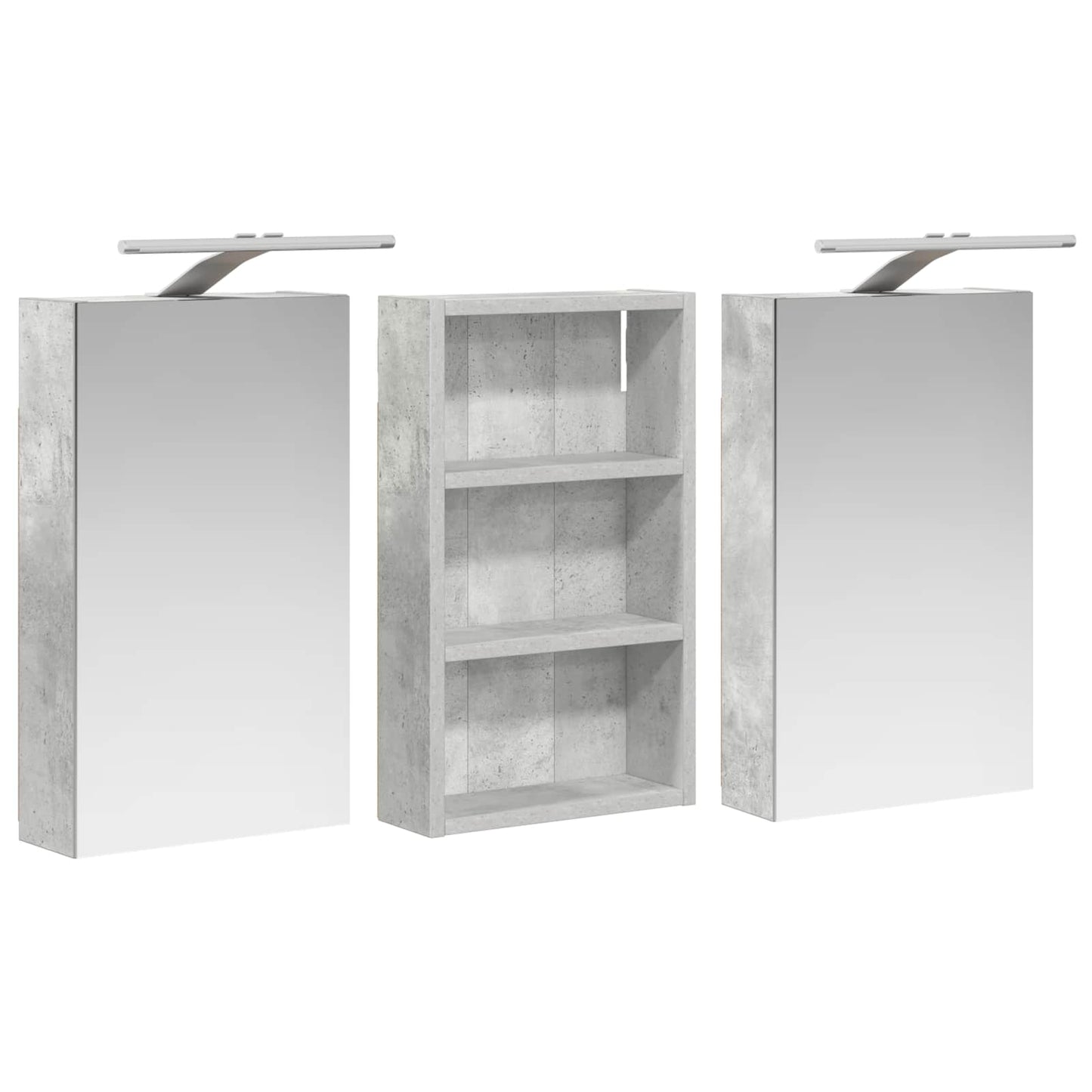 Badkamerkastenset 3 pcs 90 x 10,5 x 50 cm Bewerkt hout is nu te koop bij PeponiXL, paradijselijk wonen!