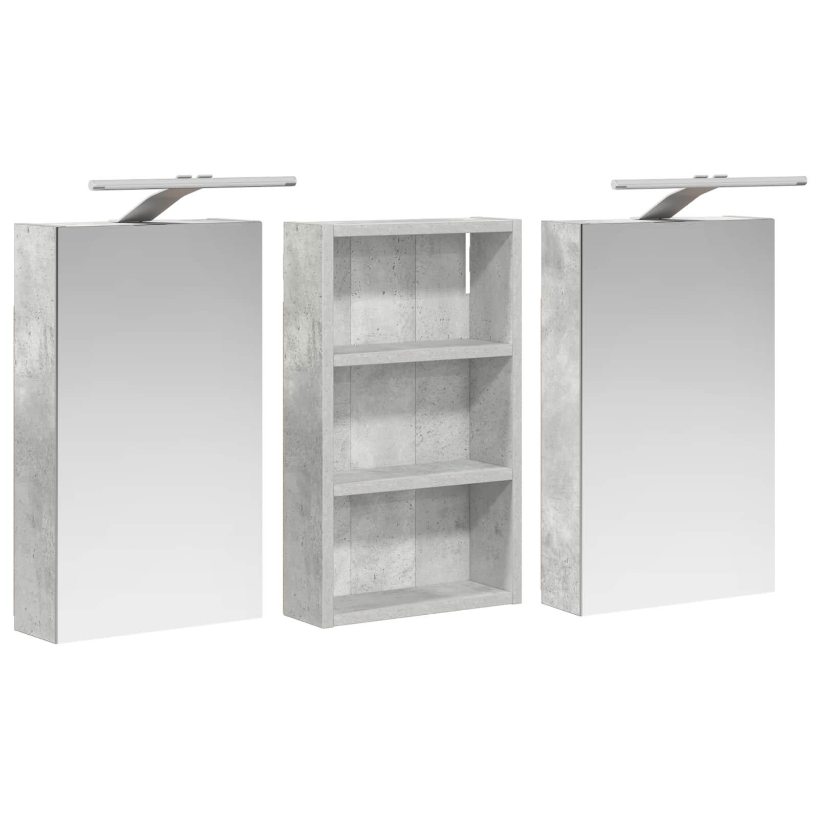 Badkamerkastenset 3 pcs 90 x 10,5 x 50 cm Bewerkt hout is nu te koop bij PeponiXL, paradijselijk wonen!