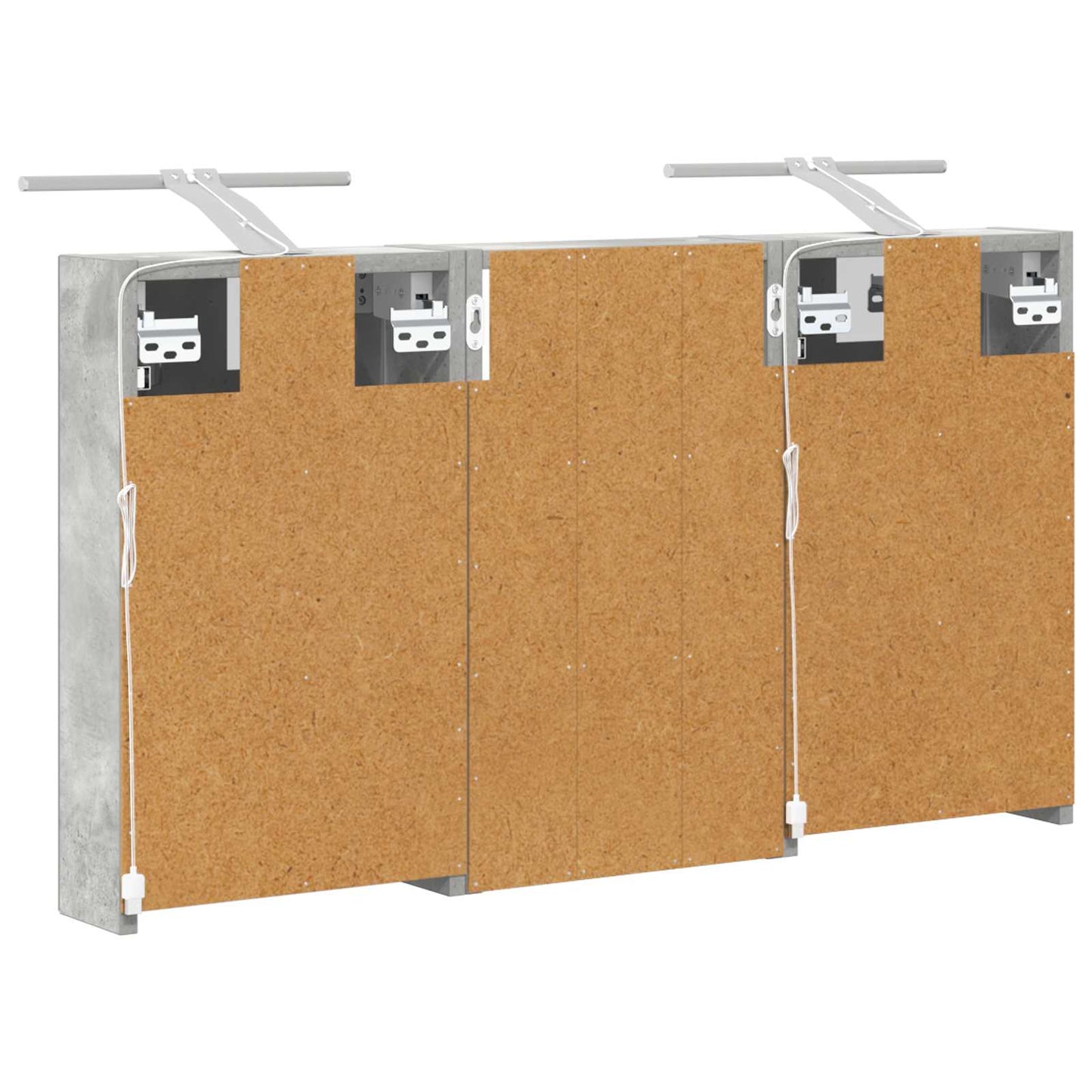 Badkamerkastenset 3 pcs 90 x 10,5 x 50 cm Bewerkt hout is nu te koop bij PeponiXL, paradijselijk wonen!
