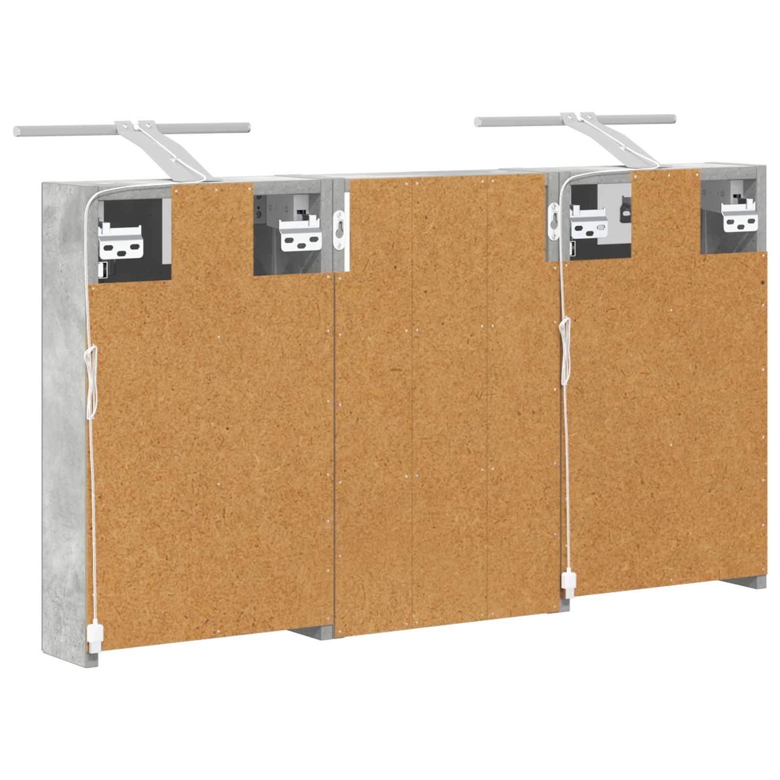 Badkamerkastenset 3 pcs 90 x 10,5 x 50 cm Bewerkt hout is nu te koop bij PeponiXL, paradijselijk wonen!