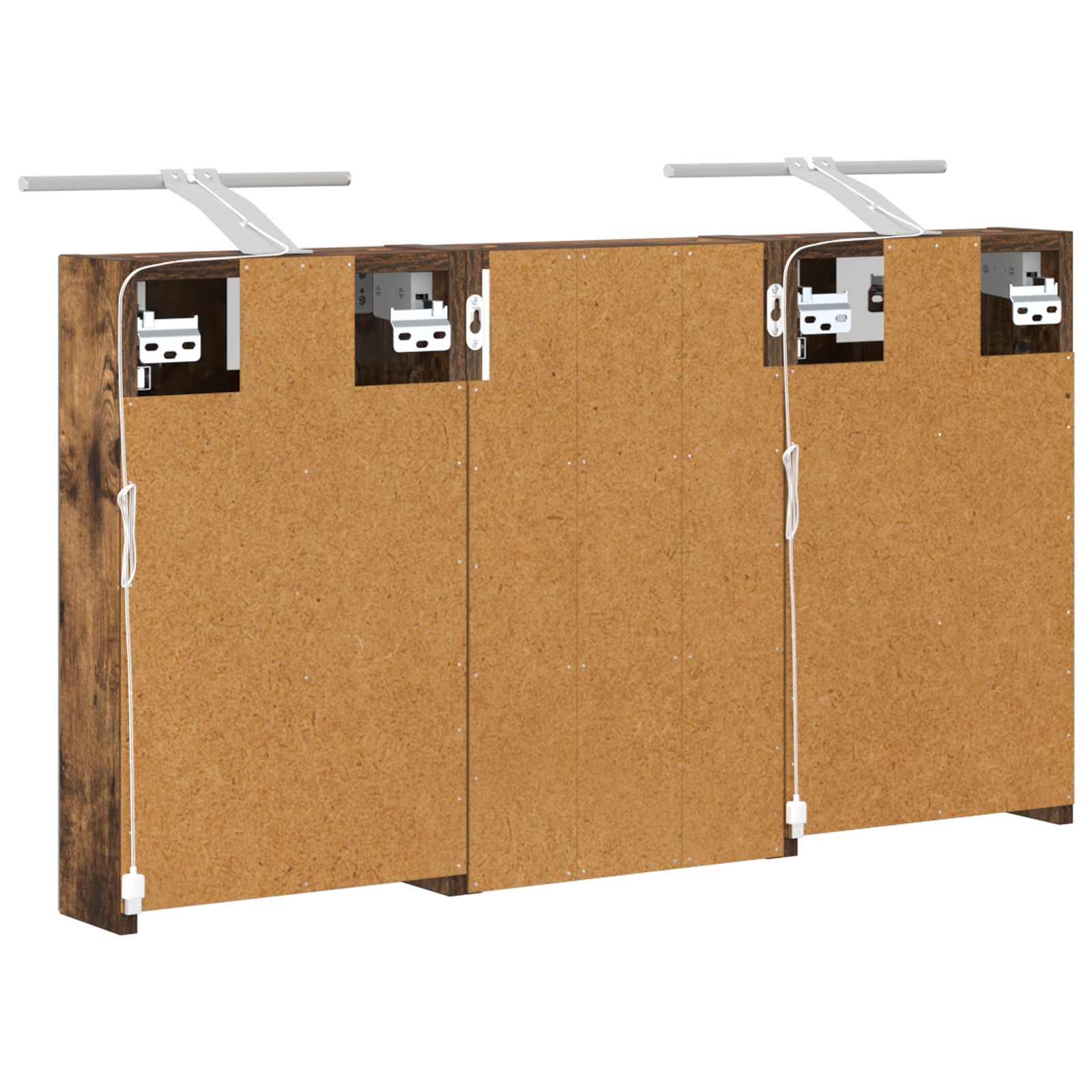 Badkamerkastenset 3 pcs 90 x 10,5 x 50 cm Bewerkt hout is nu te koop bij PeponiXL, paradijselijk wonen!