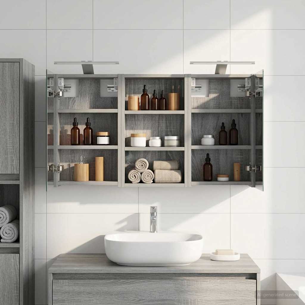Badkamerkastenset 3 pcs 90 x 10,5 x 50 cm Bewerkt hout is nu te koop bij PeponiXL, paradijselijk wonen!