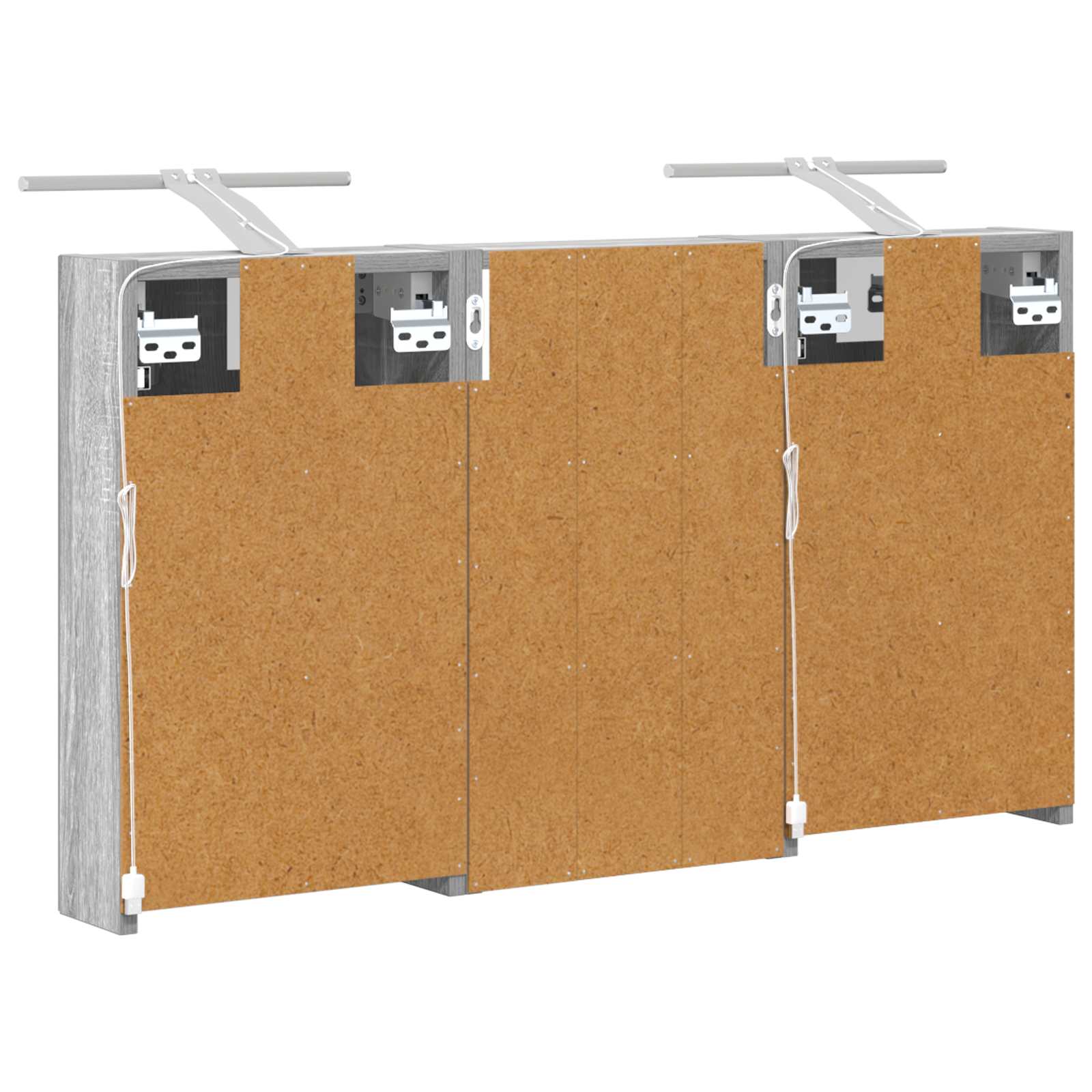Badkamerkastenset 3 pcs 90 x 10,5 x 50 cm Bewerkt hout is nu te koop bij PeponiXL, paradijselijk wonen!