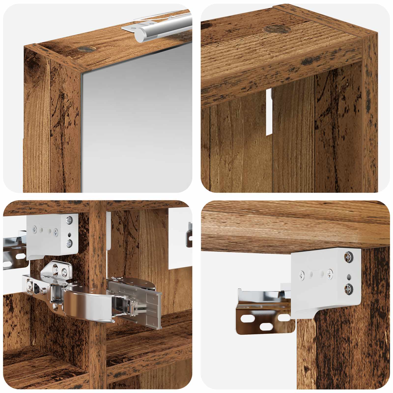 Badkamerkastenset 3 pcs 90 x 10,5 x 50 cm Bewerkt hout is nu te koop bij PeponiXL, paradijselijk wonen!