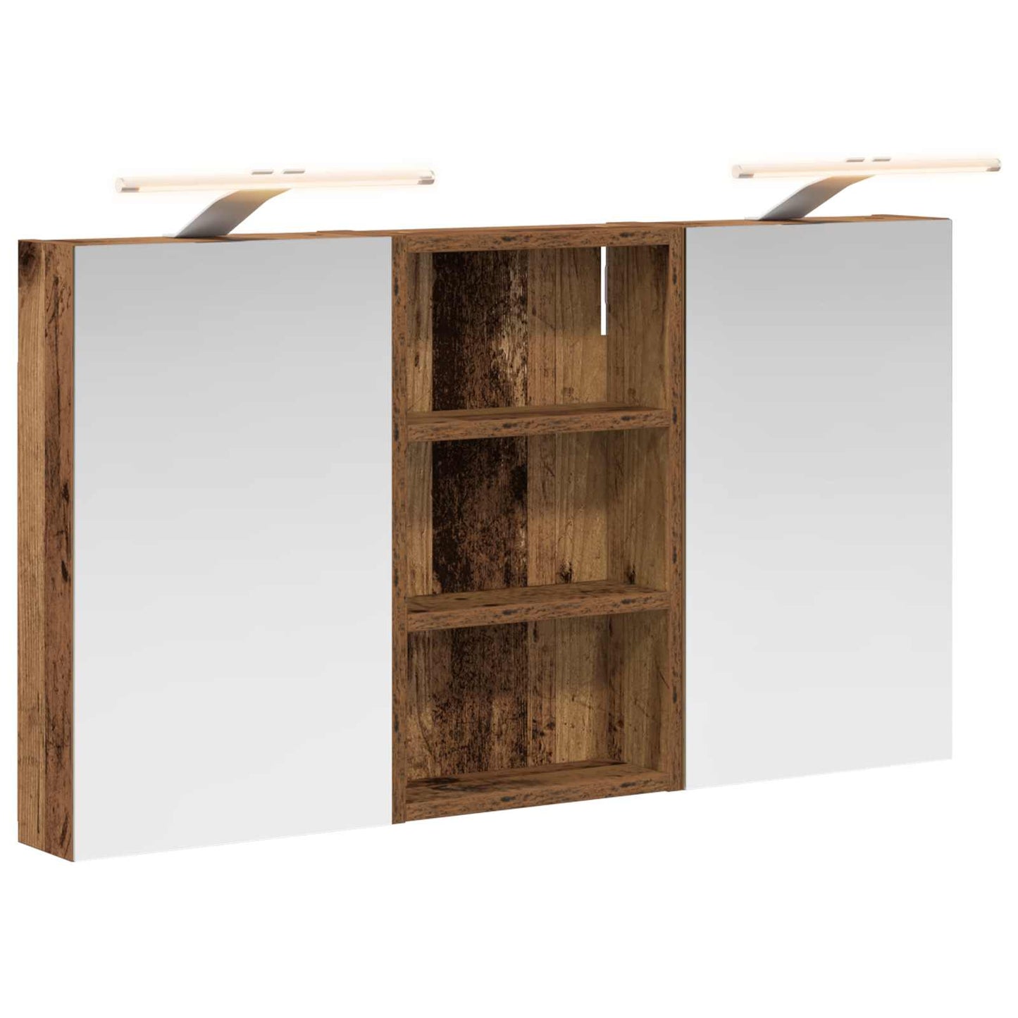 Badkamerkastenset 3 pcs 90 x 10,5 x 50 cm Bewerkt hout is nu te koop bij PeponiXL, paradijselijk wonen!