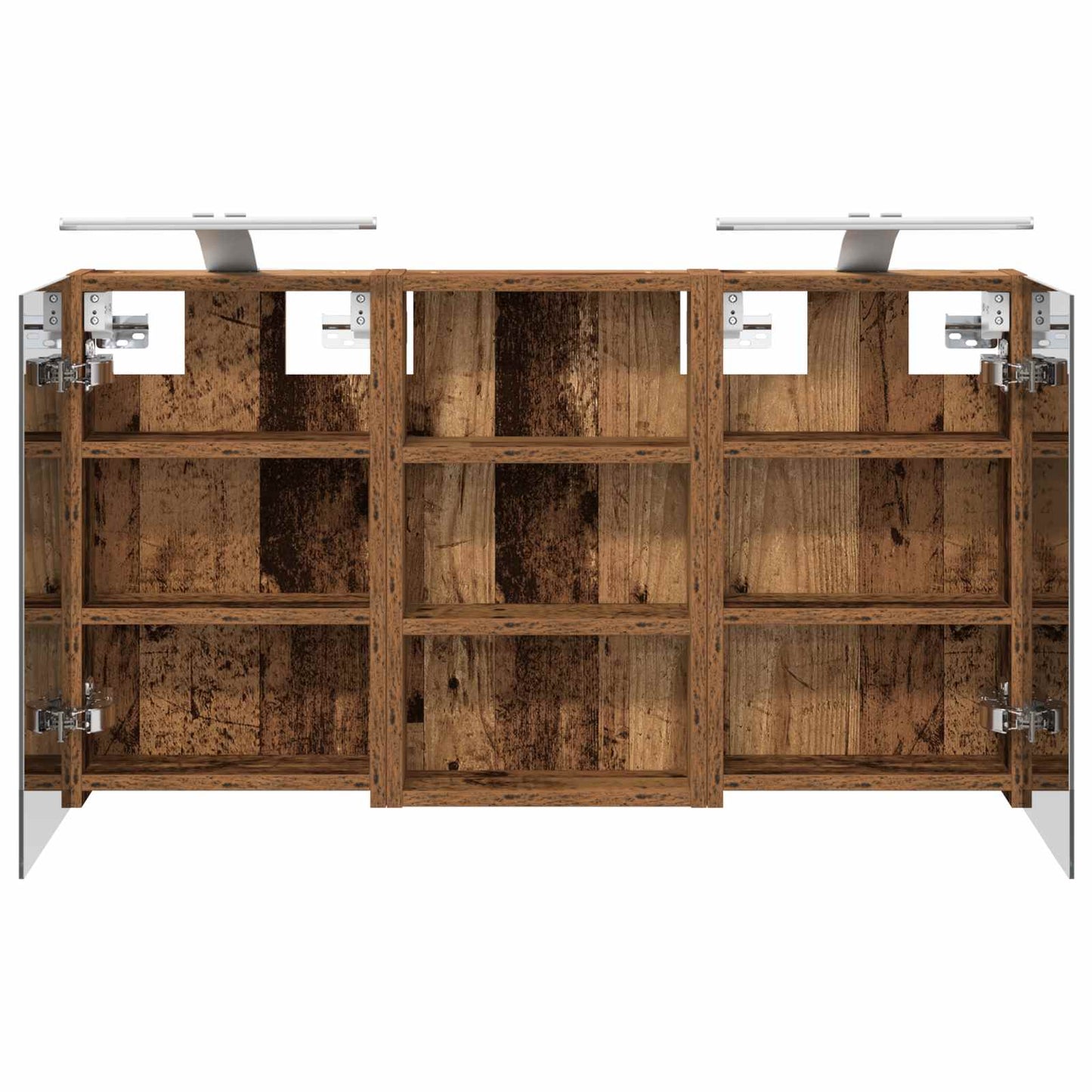 Badkamerkastenset 3 pcs 90 x 10,5 x 50 cm Bewerkt hout is nu te koop bij PeponiXL, paradijselijk wonen!