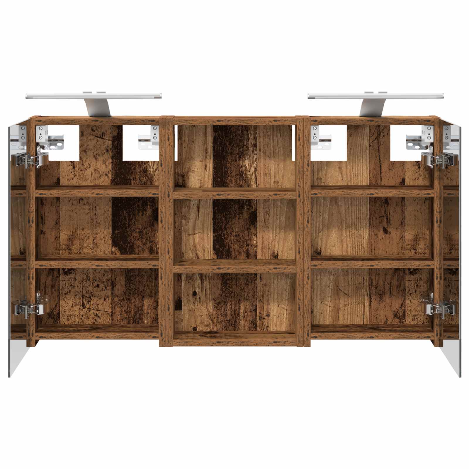 Badkamerkastenset 3 pcs 90 x 10,5 x 50 cm Bewerkt hout is nu te koop bij PeponiXL, paradijselijk wonen!