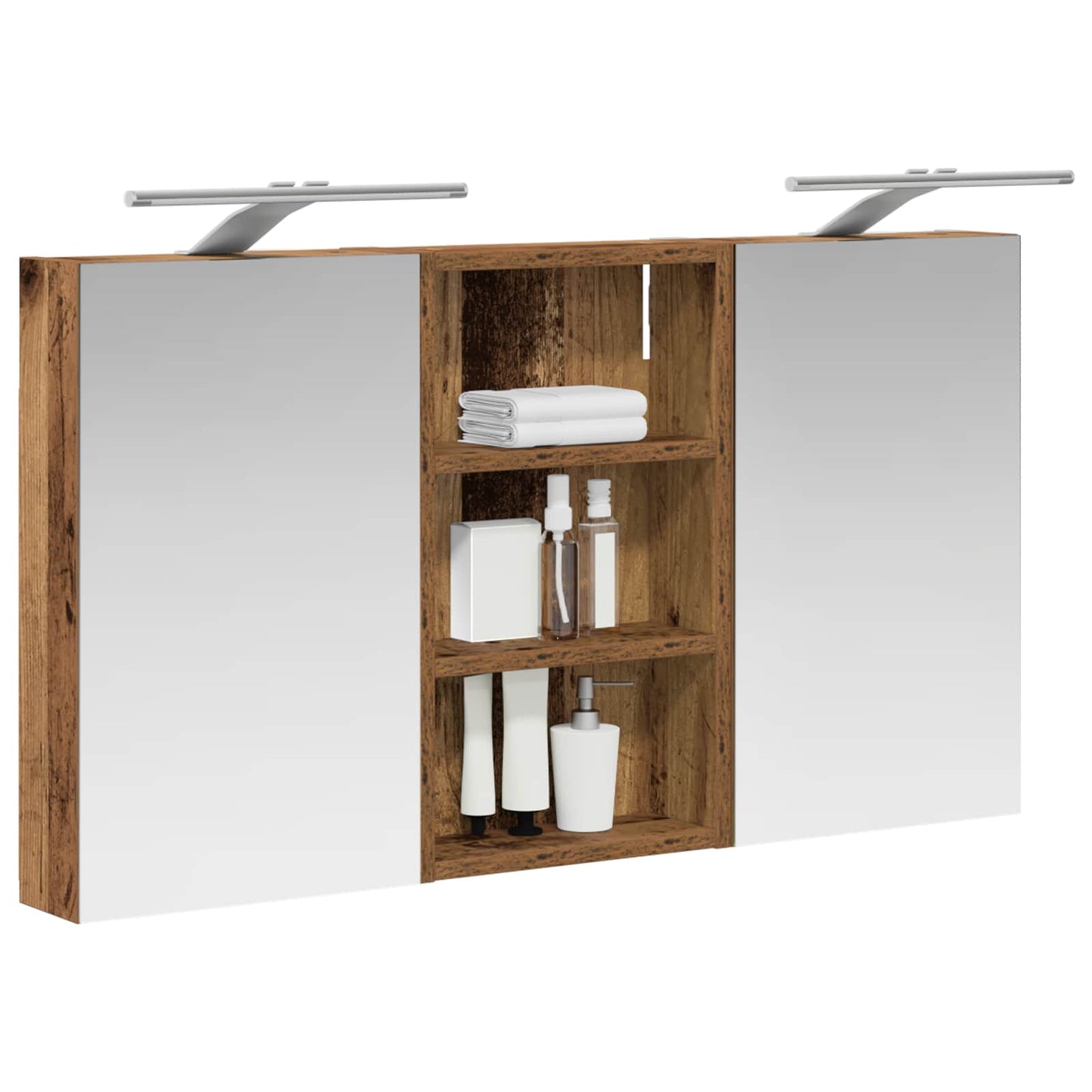 Badkamerkastenset 3 pcs 90 x 10,5 x 50 cm Bewerkt hout is nu te koop bij PeponiXL, paradijselijk wonen!