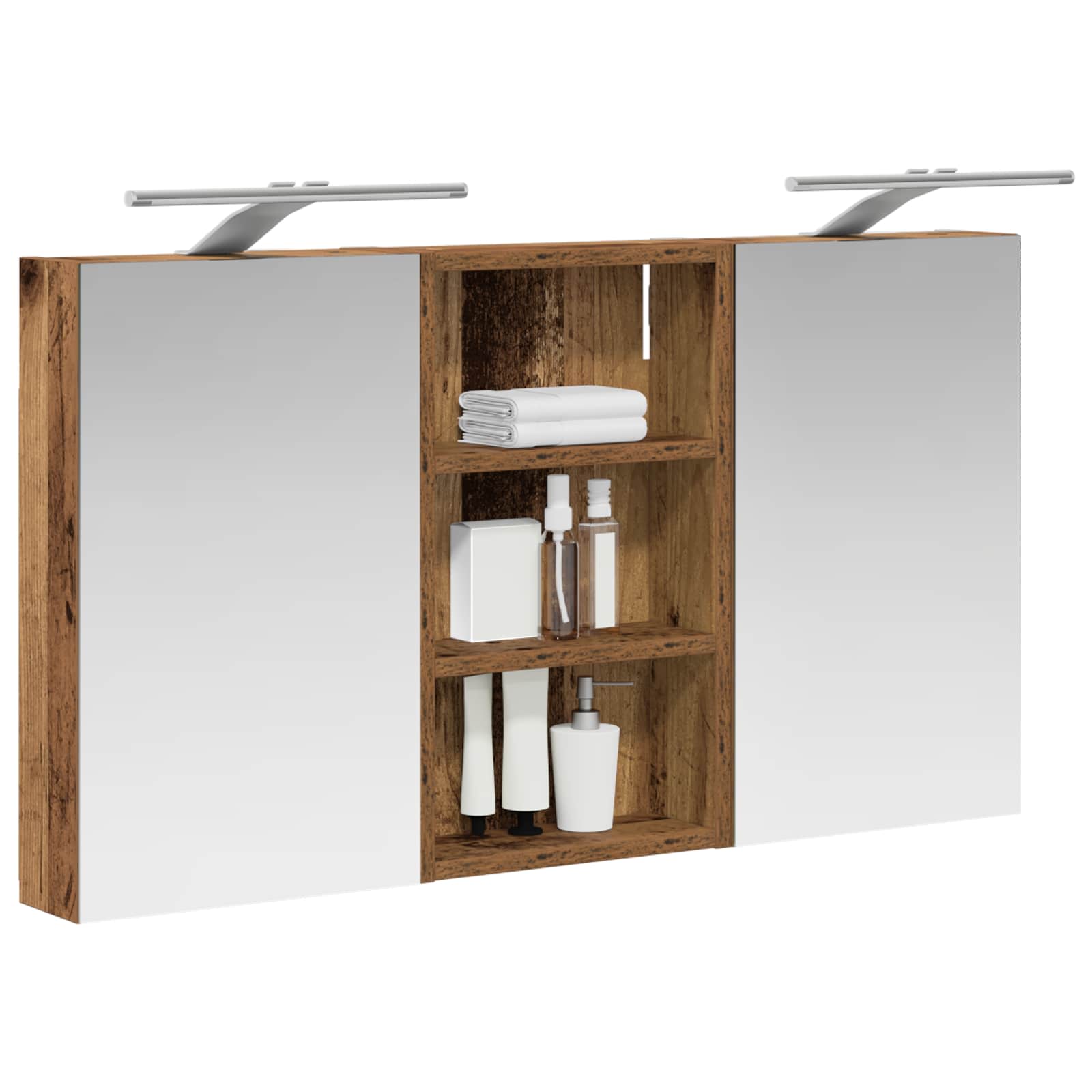 Badkamerkastenset 3 pcs 90 x 10,5 x 50 cm Bewerkt hout is nu te koop bij PeponiXL, paradijselijk wonen!