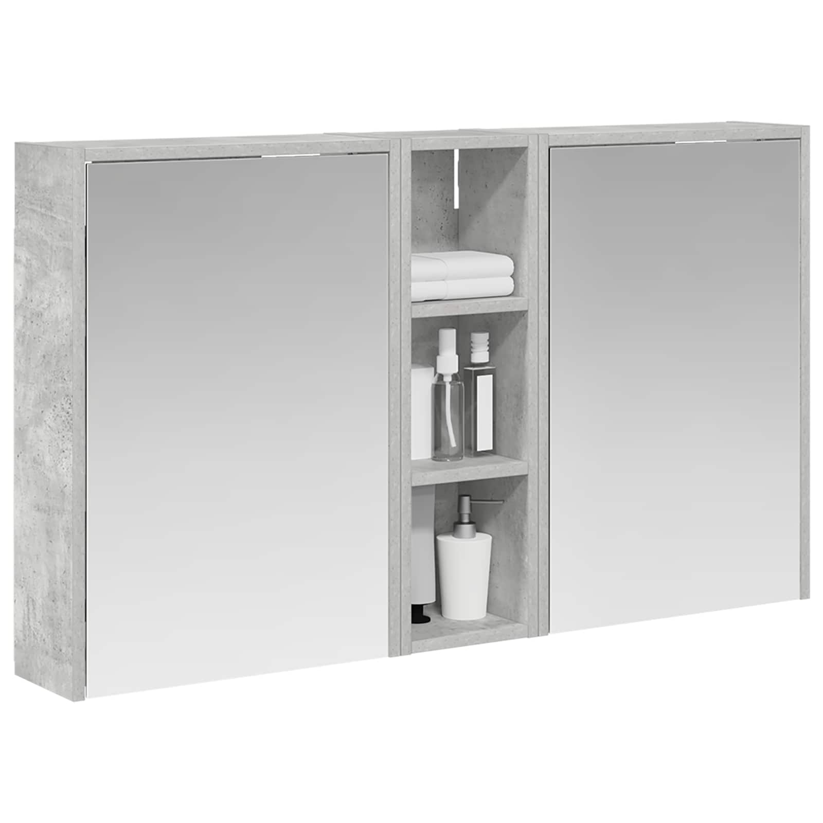 Badkamerkastenset voor 3 pcs 106 x 16 x 62,5 cm Bewerkt hout is nu te koop bij PeponiXL, paradijselijk wonen!