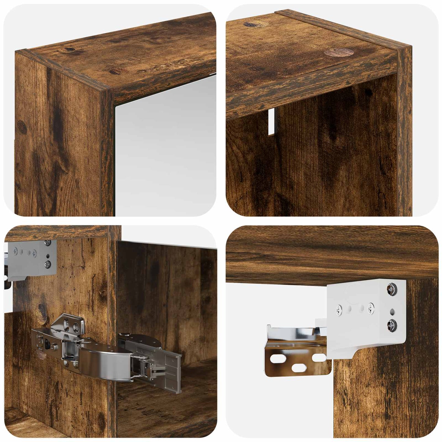 Badkamerkastenset voor 3 pcs 106 x 16 x 62,5 cm Bewerkt hout is nu te koop bij PeponiXL, paradijselijk wonen!