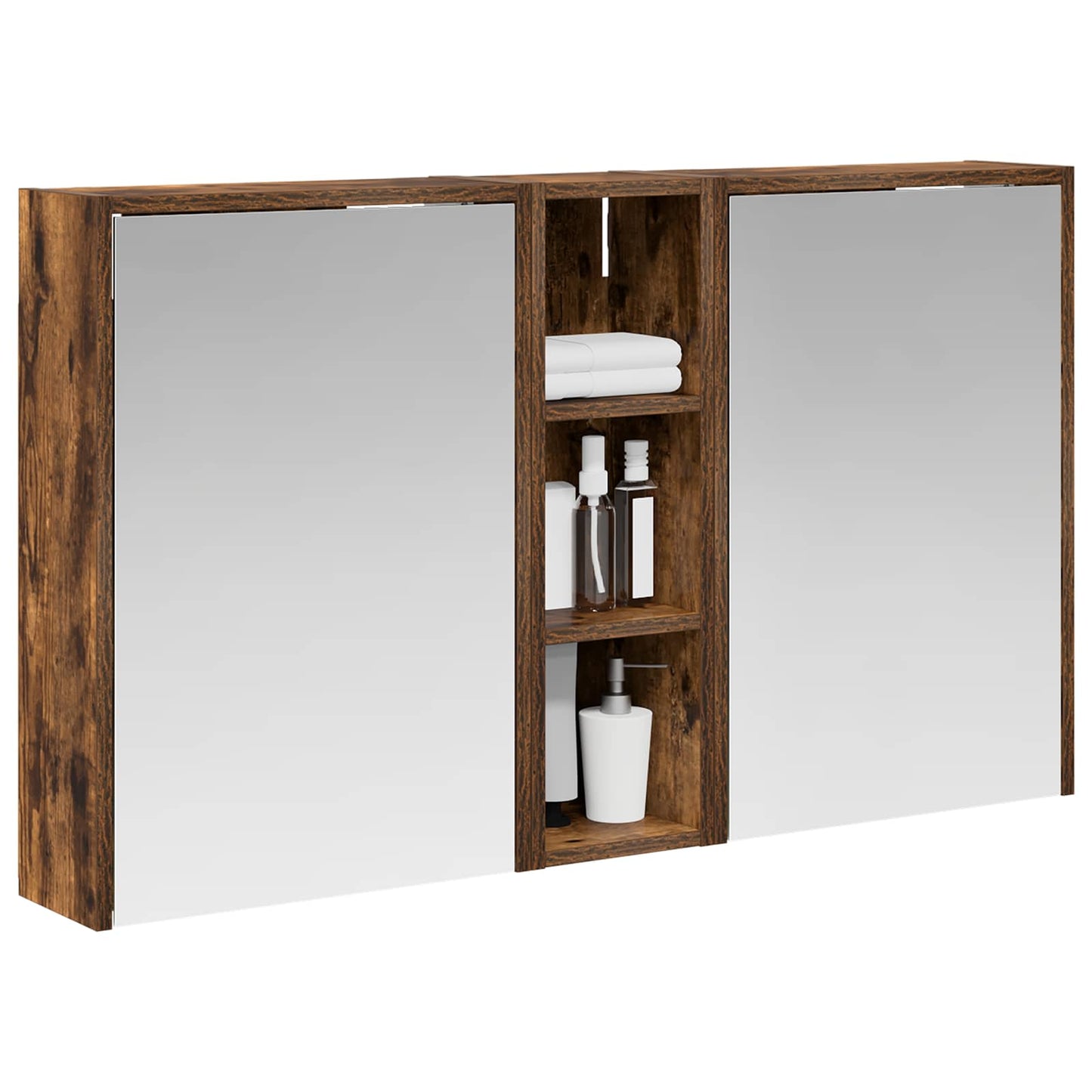 Badkamerkastenset voor 3 pcs 106 x 16 x 62,5 cm Bewerkt hout is nu te koop bij PeponiXL, paradijselijk wonen!