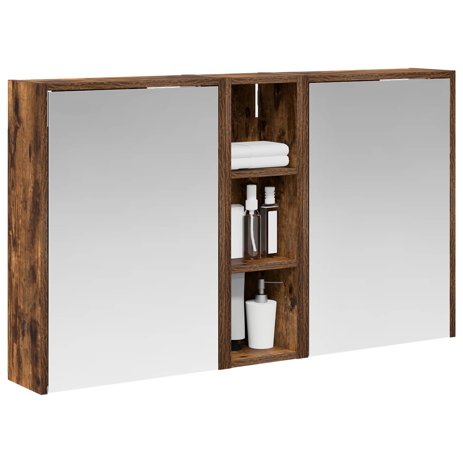 Badkamerkastenset voor 3 pcs 106 x 16 x 62,5 cm Bewerkt hout is nu te koop bij PeponiXL, paradijselijk wonen!