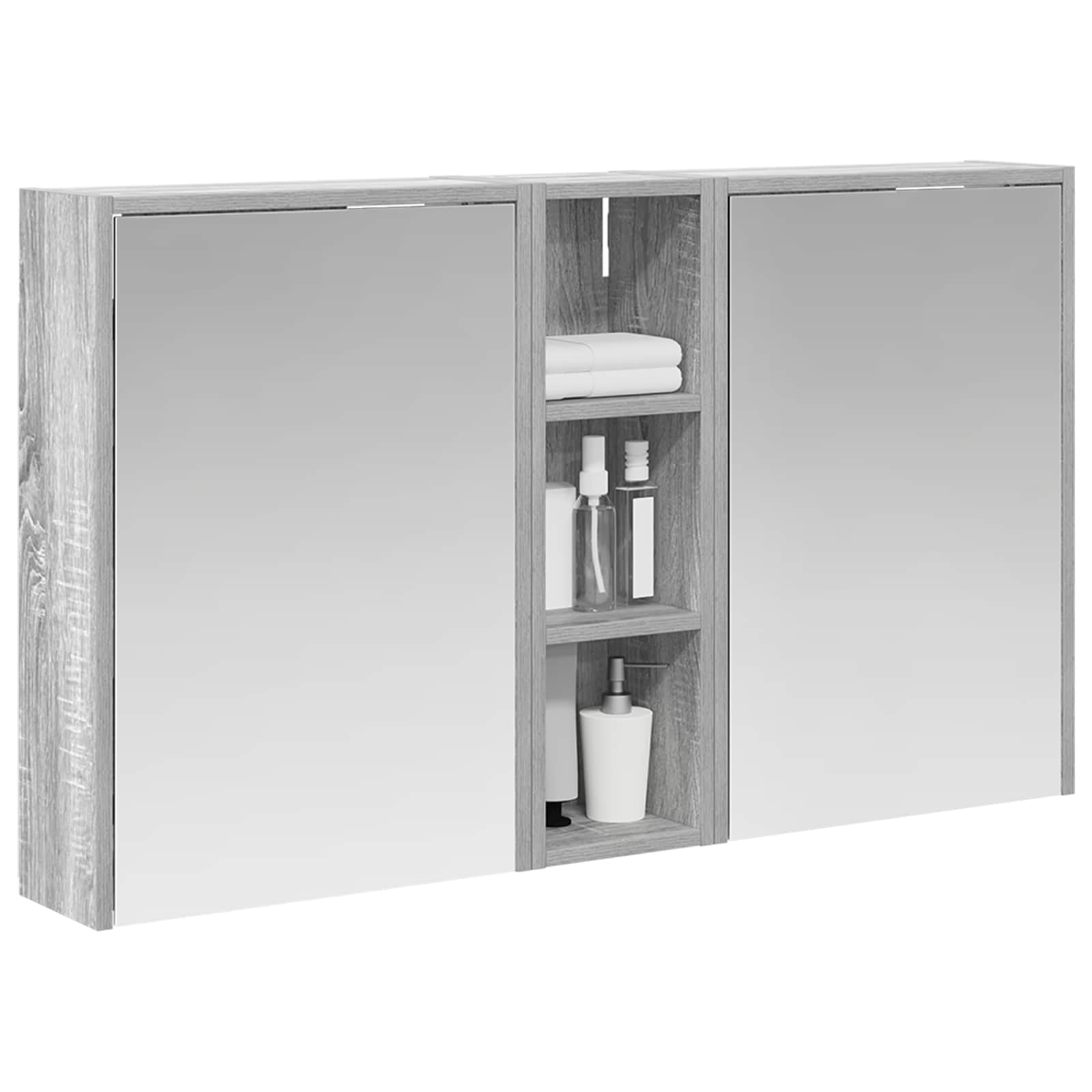 Badkamerkastenset voor 3 pcs 106 x 16 x 62,5 cm Bewerkt hout is nu te koop bij PeponiXL, paradijselijk wonen!