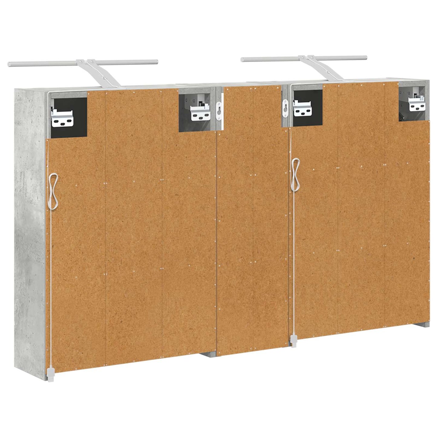 Badkamerkastenset voor 3 pcs 106 x 16 x 62,5 cm Bewerkt hout is nu te koop bij PeponiXL, paradijselijk wonen!