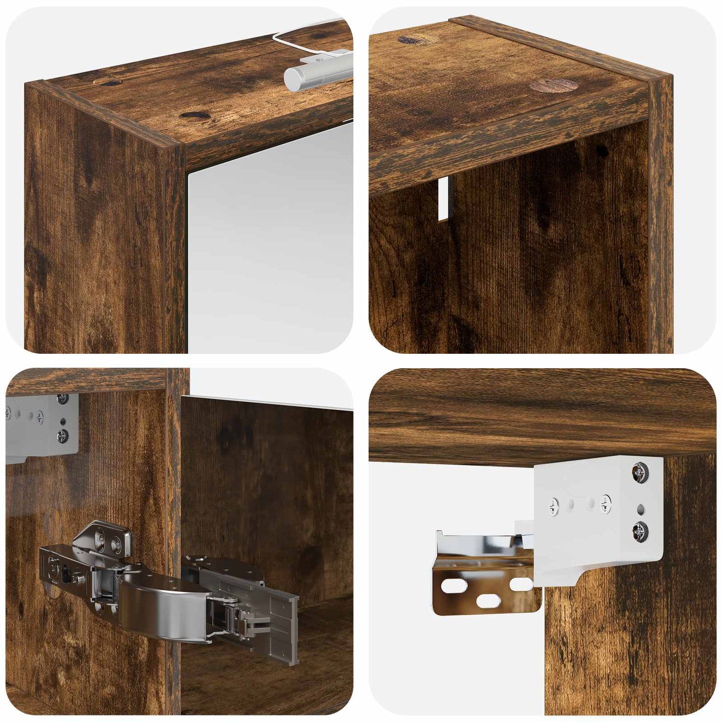 Badkamerkastenset voor 3 pcs 106 x 16 x 62,5 cm Bewerkt hout is nu te koop bij PeponiXL, paradijselijk wonen!