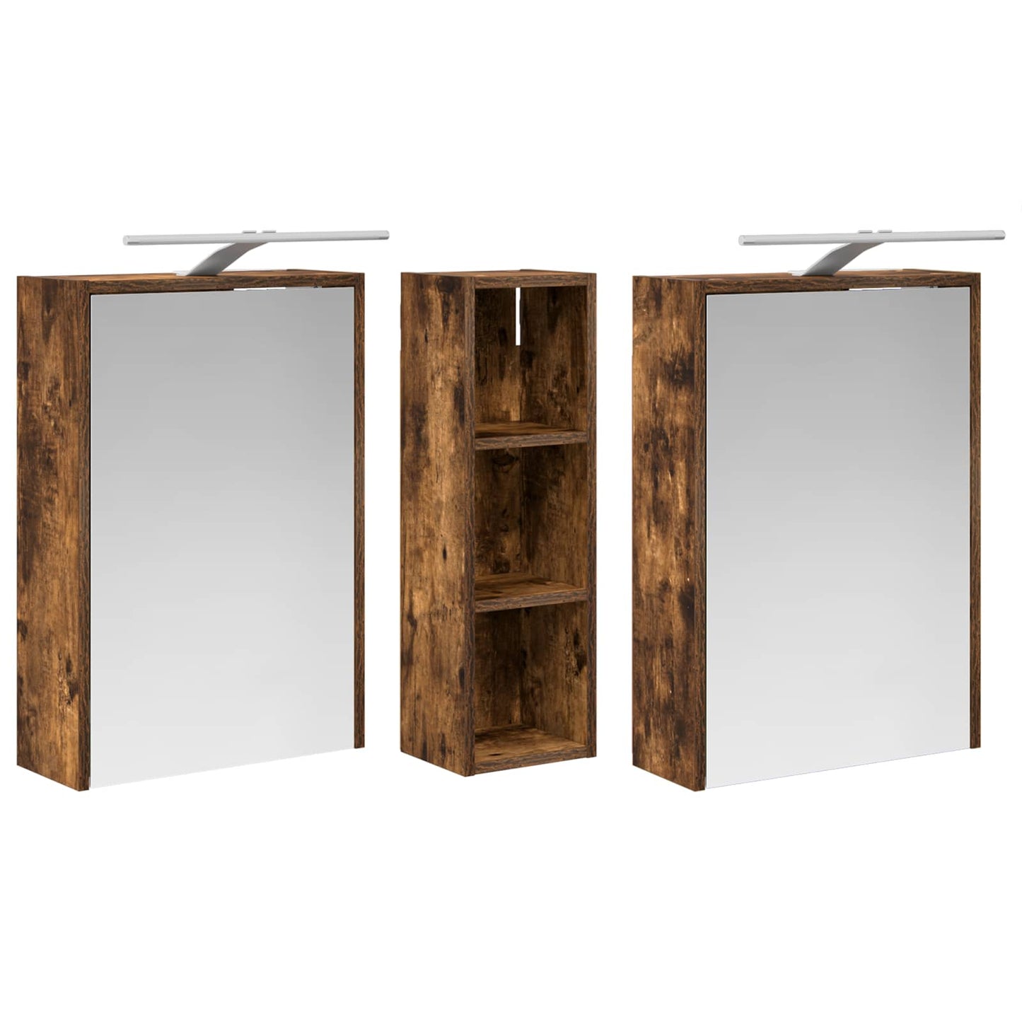 Badkamerkastenset voor 3 pcs 106 x 16 x 62,5 cm Bewerkt hout is nu te koop bij PeponiXL, paradijselijk wonen!