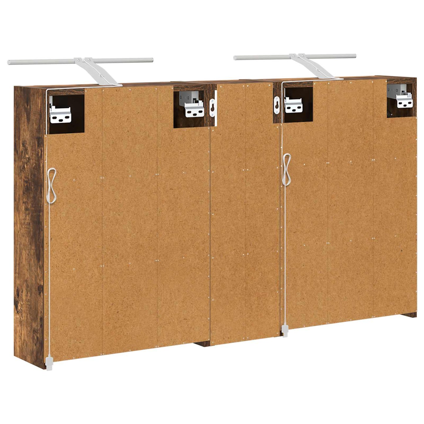 Badkamerkastenset voor 3 pcs 106 x 16 x 62,5 cm Bewerkt hout is nu te koop bij PeponiXL, paradijselijk wonen!