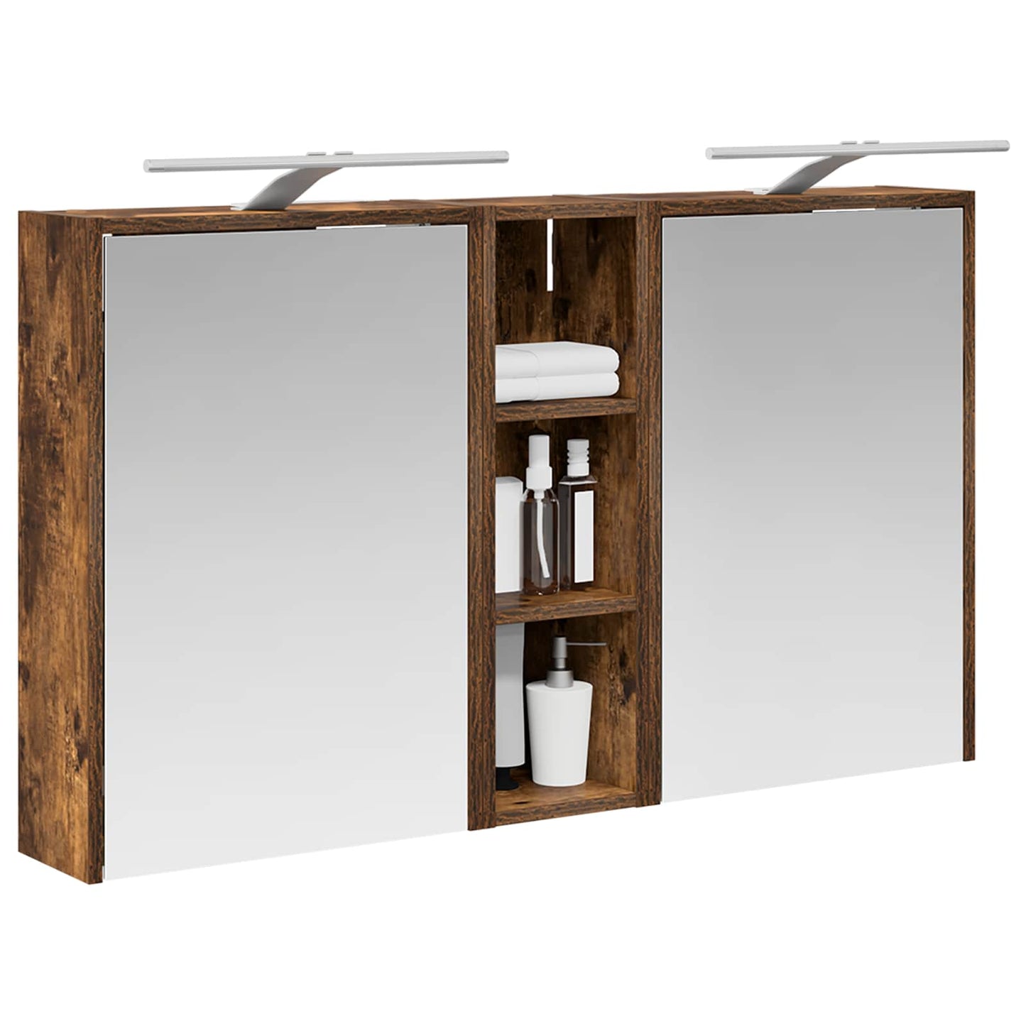 Badkamerkastenset voor 3 pcs 106 x 16 x 62,5 cm Bewerkt hout is nu te koop bij PeponiXL, paradijselijk wonen!