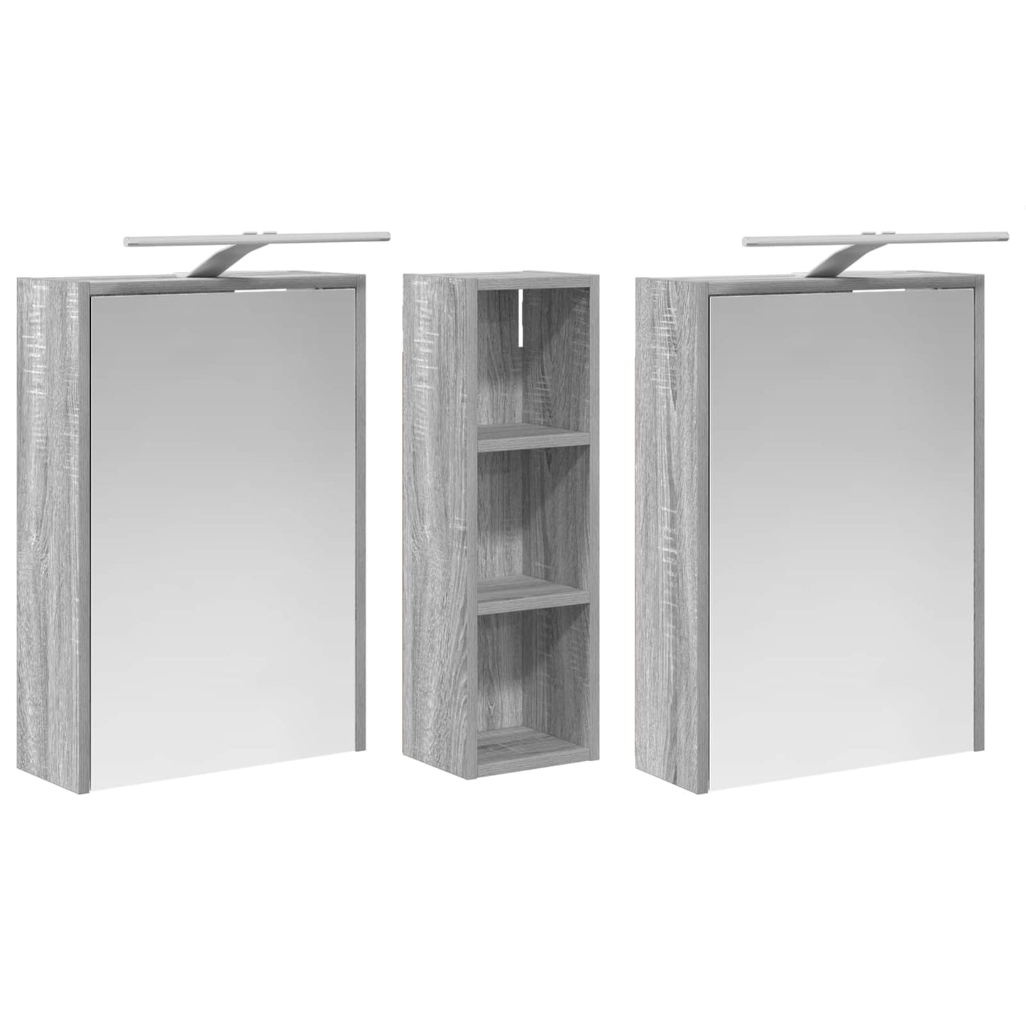 Badkamerkastenset voor 3 pcs 106 x 16 x 62,5 cm Bewerkt hout is nu te koop bij PeponiXL, paradijselijk wonen!