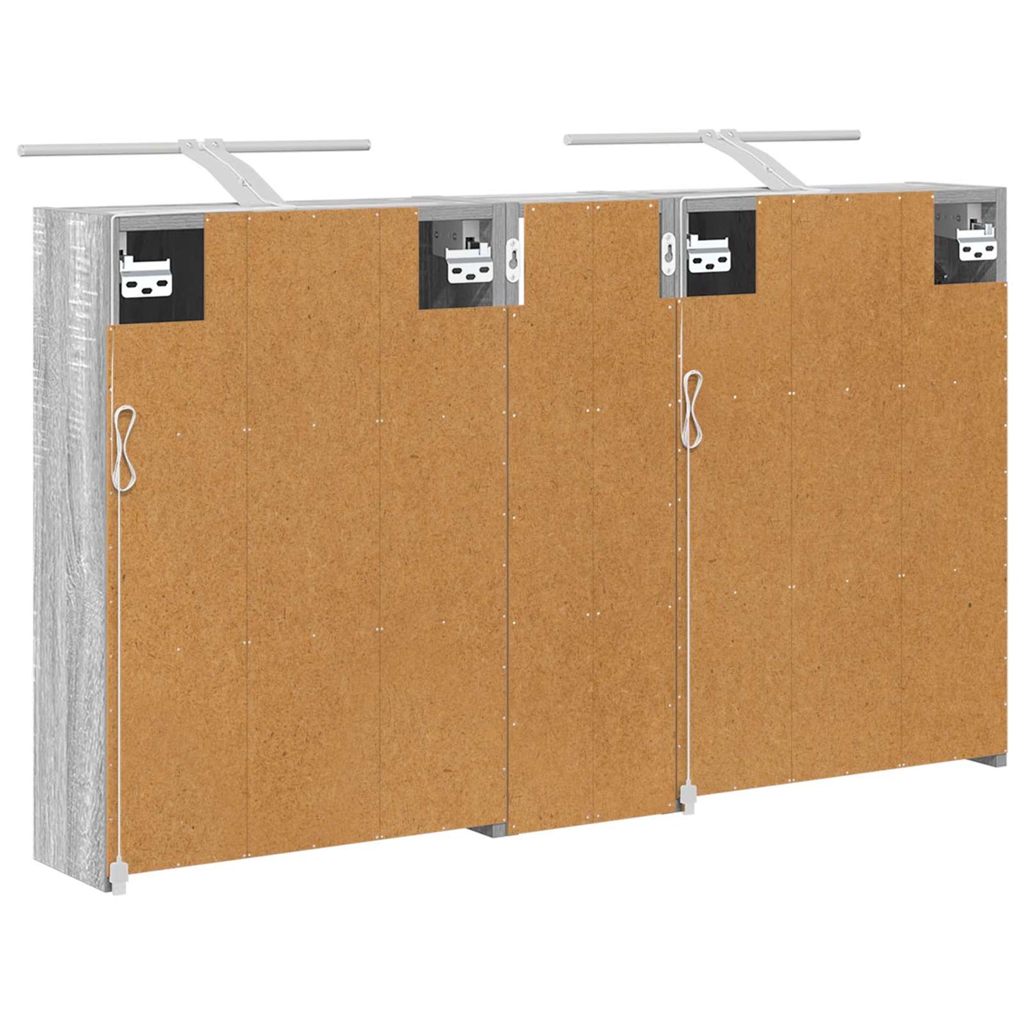 Badkamerkastenset voor 3 pcs 106 x 16 x 62,5 cm Bewerkt hout is nu te koop bij PeponiXL, paradijselijk wonen!