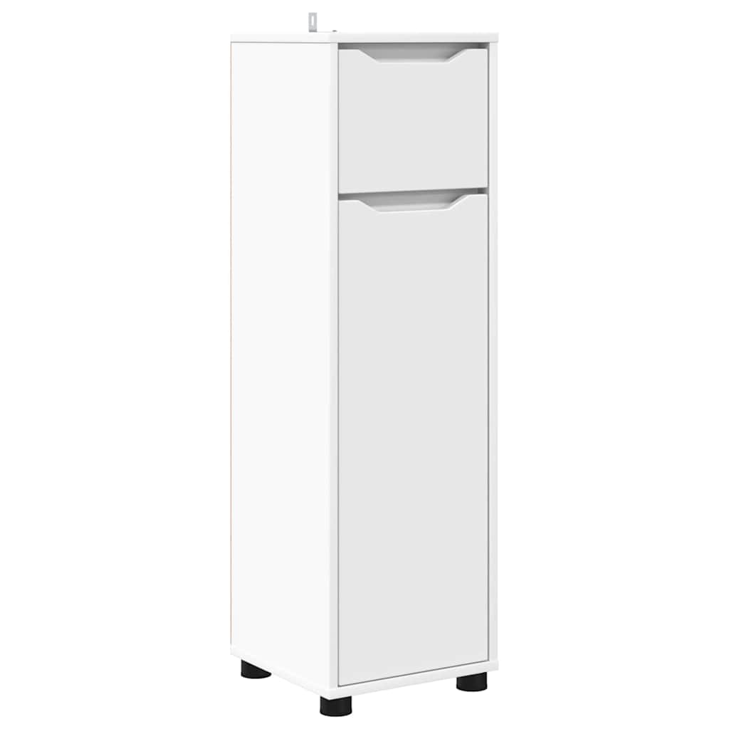 Badkamermeubelset met lade met plank 4 pcs Wit Bewerkt hout is nu te koop bij PeponiXL, paradijselijk wonen!