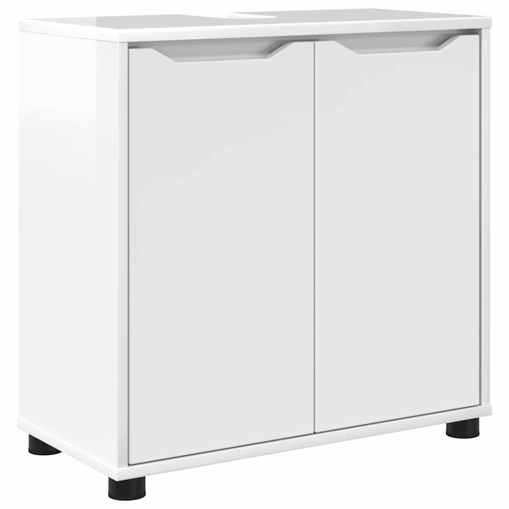 Badkamermeubelset met lade 4 pcs Hoogglans wit Bewerkt hout is nu te koop bij PeponiXL, paradijselijk wonen!