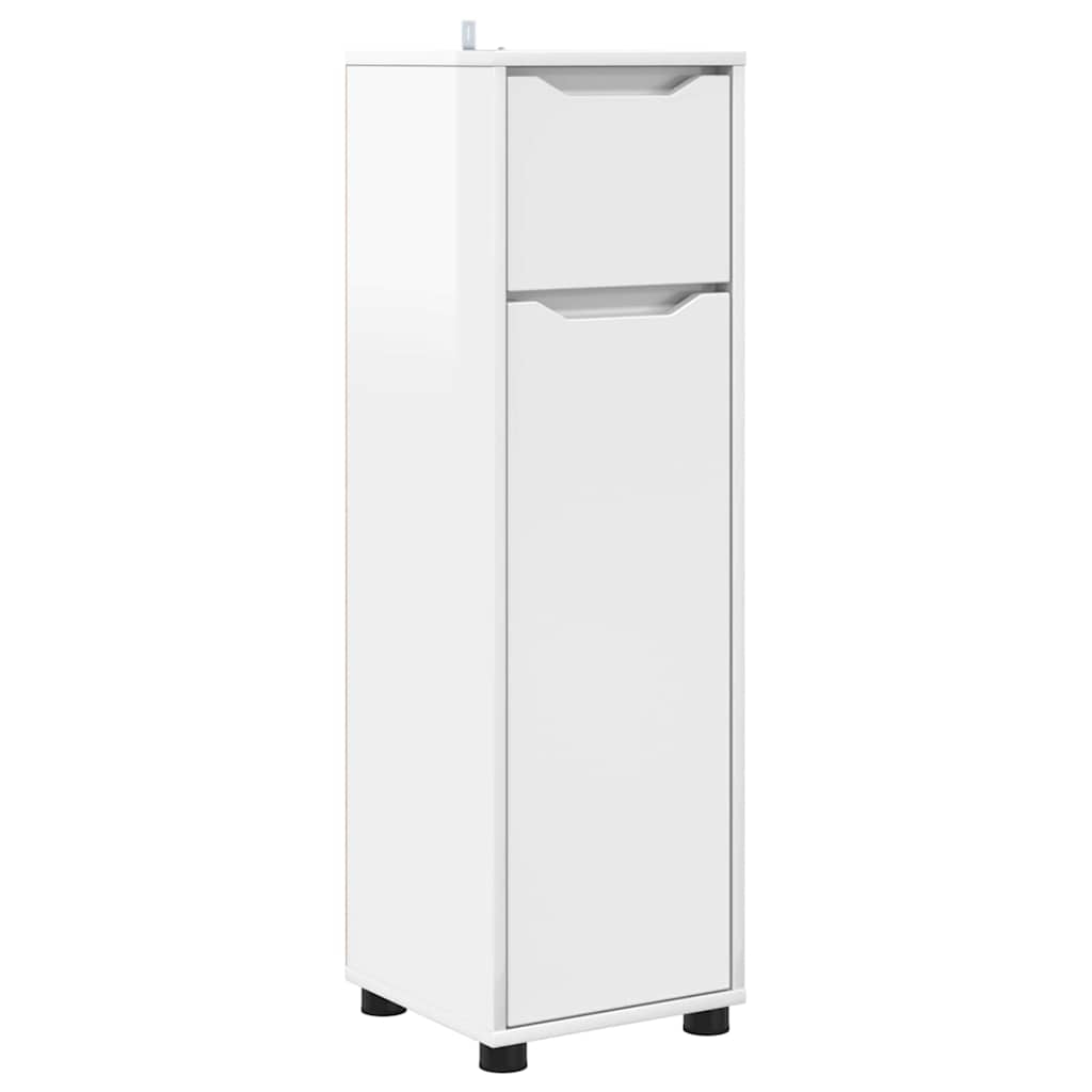Badkamermeubelset met lade 4 pcs Hoogglans wit Bewerkt hout is nu te koop bij PeponiXL, paradijselijk wonen!
