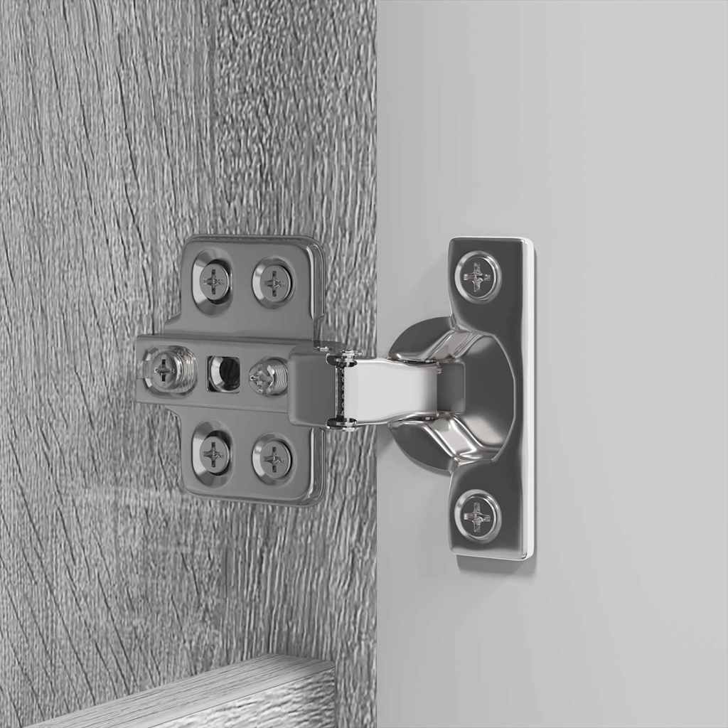 Badkamermeubelset met lade 4 pcs Grijs Sonoma Bewerkt hout is nu te koop bij PeponiXL, paradijselijk wonen!