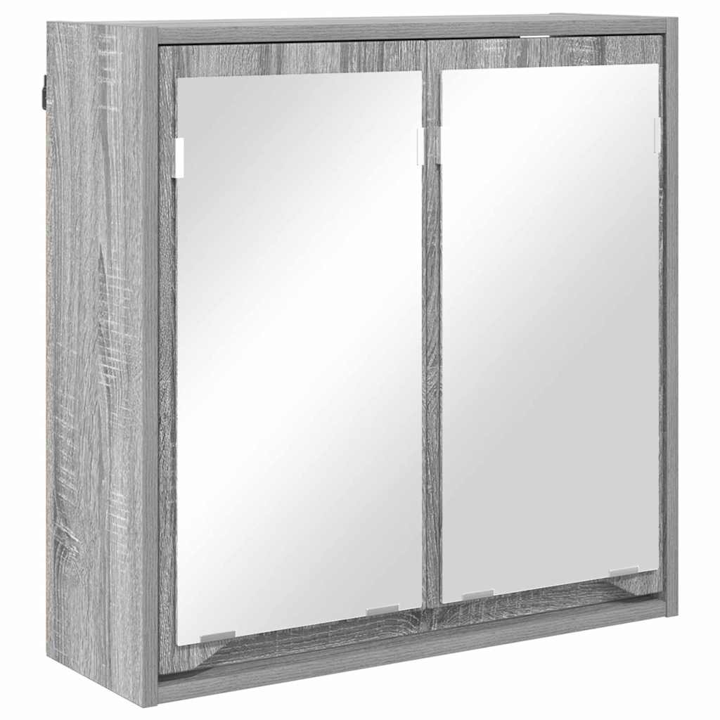 Badkamermeubelset met lade 4 pcs Grijs Sonoma Bewerkt hout is nu te koop bij PeponiXL, paradijselijk wonen!