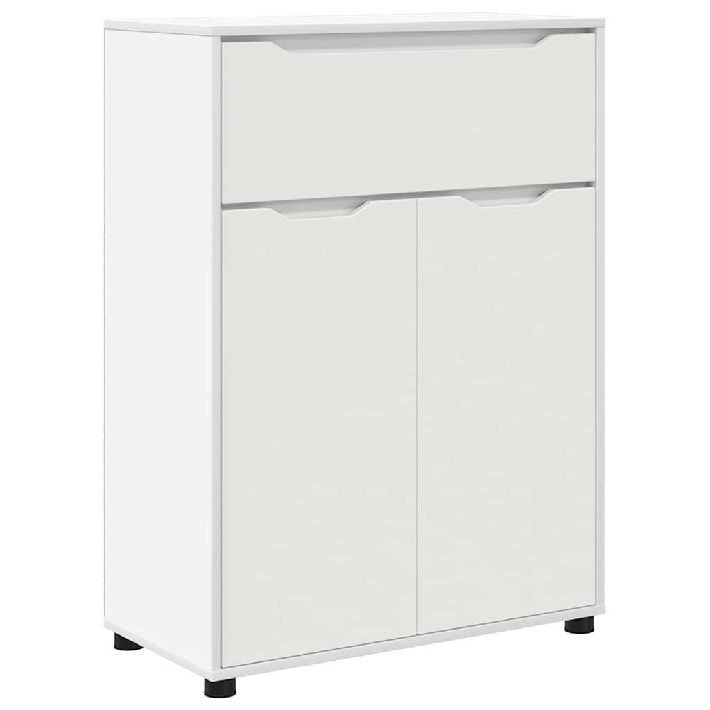 Badkamermeubelset met lade met plank 3 pcs Wit Bewerkt hout is nu te koop bij PeponiXL, paradijselijk wonen!