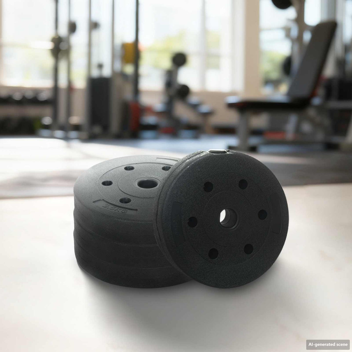 4-in-1 Halterset 30kg Zwart en Blauw Cement en ijzeren zand is nu te koop bij PeponiXL, paradijselijk wonen!