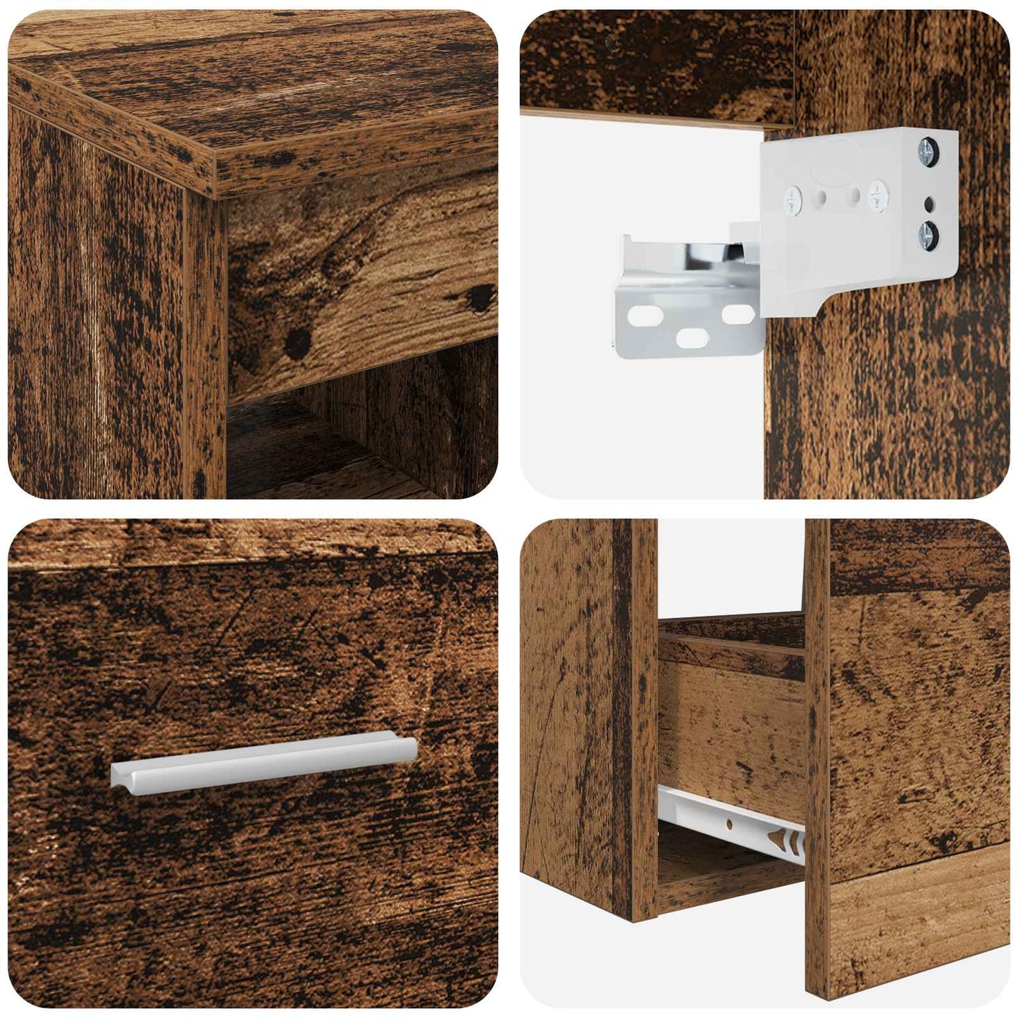 Badkamermeubelset 2 pcs Oud hout Bewerkt hout is nu te koop bij PeponiXL, paradijselijk wonen!