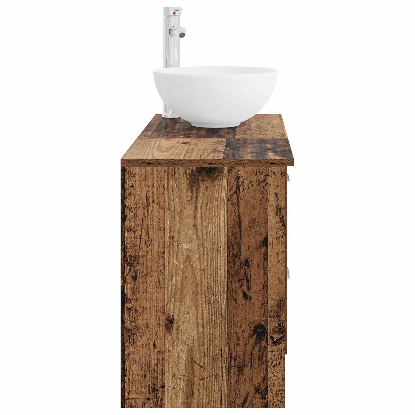 Badkamermeubelset 2 pcs Oud hout Bewerkt hout is nu te koop bij PeponiXL, paradijselijk wonen!