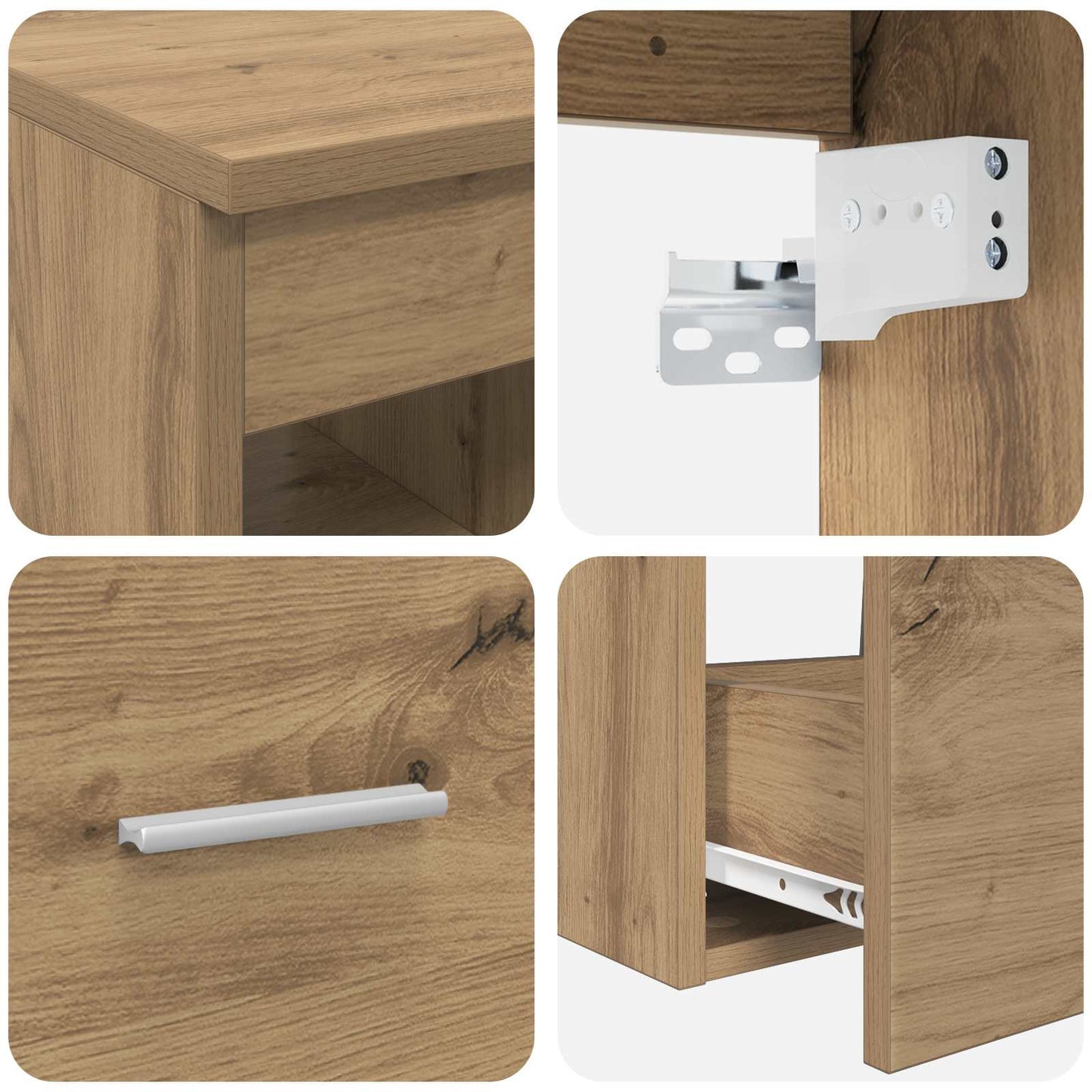 Badkamermeubelset 2 st Artisanaal eiken Bewerkt hout is nu te koop bij PeponiXL, paradijselijk wonen!