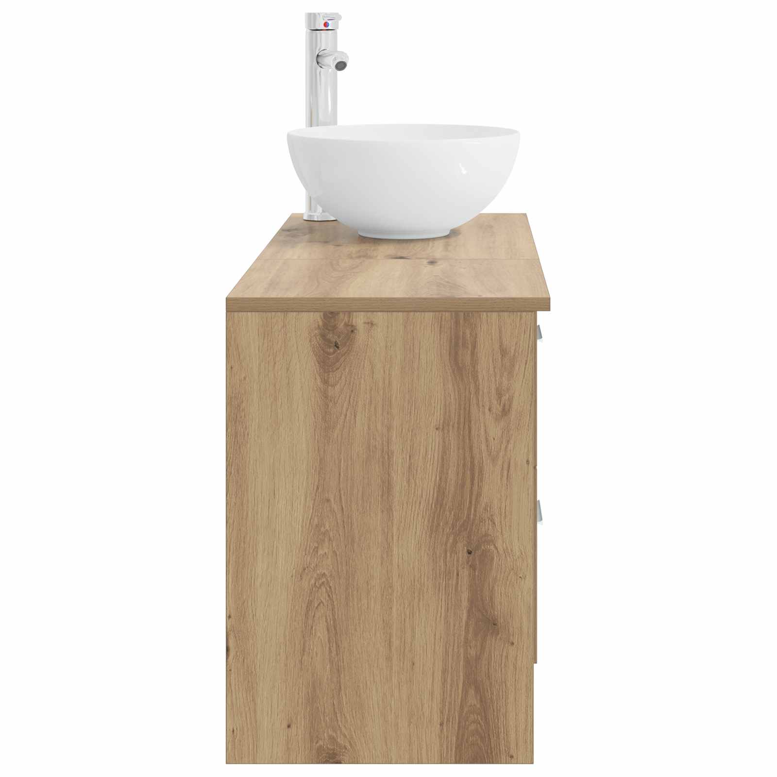 Badkamermeubelset 2 st Artisanaal eiken Bewerkt hout is nu te koop bij PeponiXL, paradijselijk wonen!