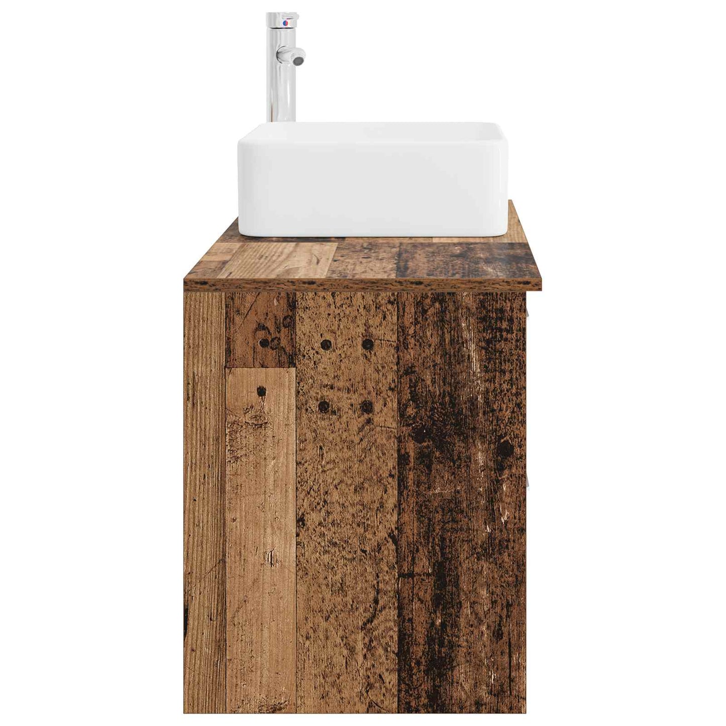 Badkamermeubelset 2 pcs Oud hout Bewerkt hout is nu te koop bij PeponiXL, paradijselijk wonen!