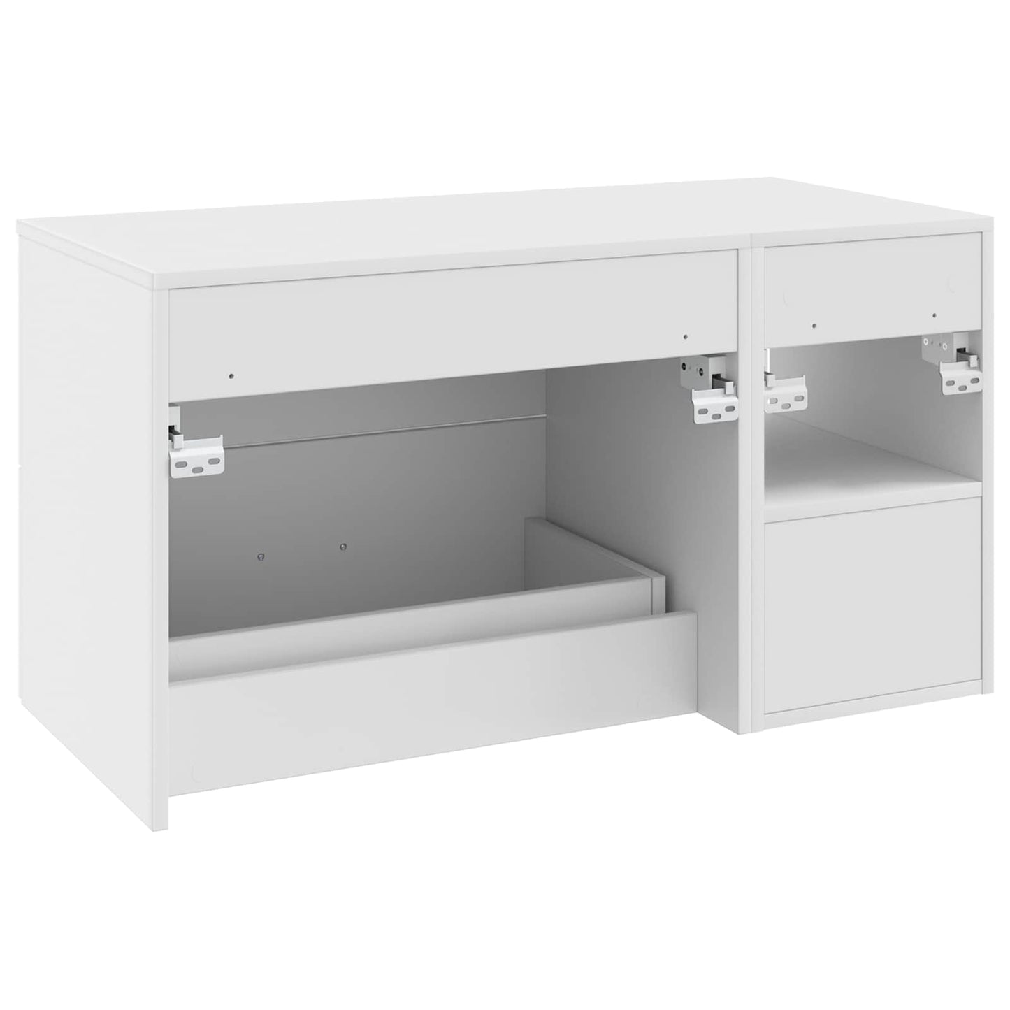 Badkamermeubelset 2 pcs Wit Bewerkt hout is nu te koop bij PeponiXL, paradijselijk wonen!