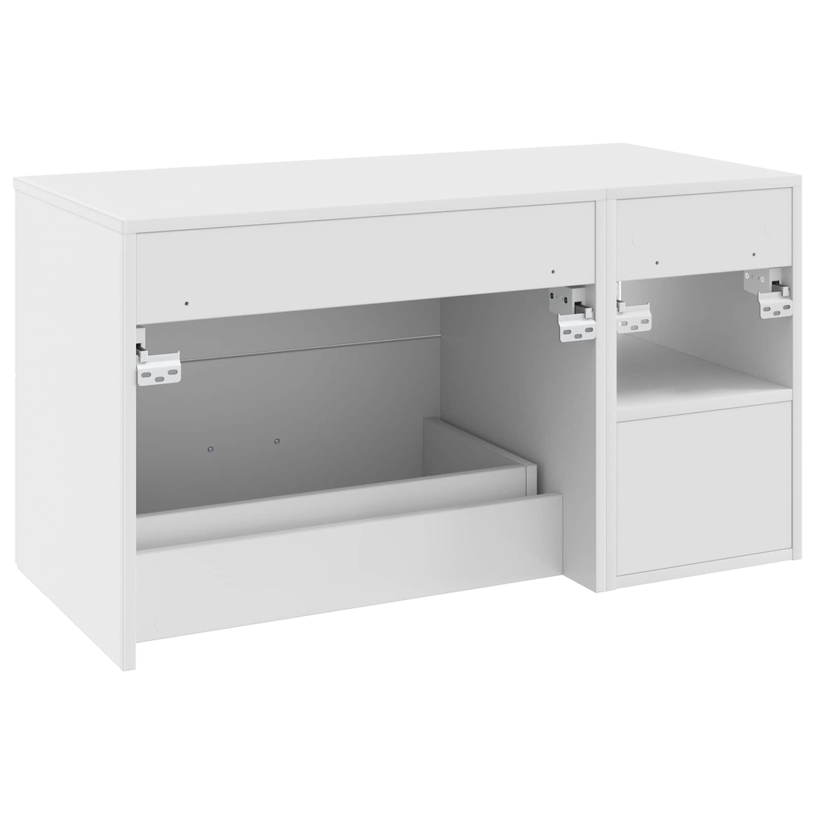 Badkamermeubelset 2 pcs Wit Bewerkt hout is nu te koop bij PeponiXL, paradijselijk wonen!