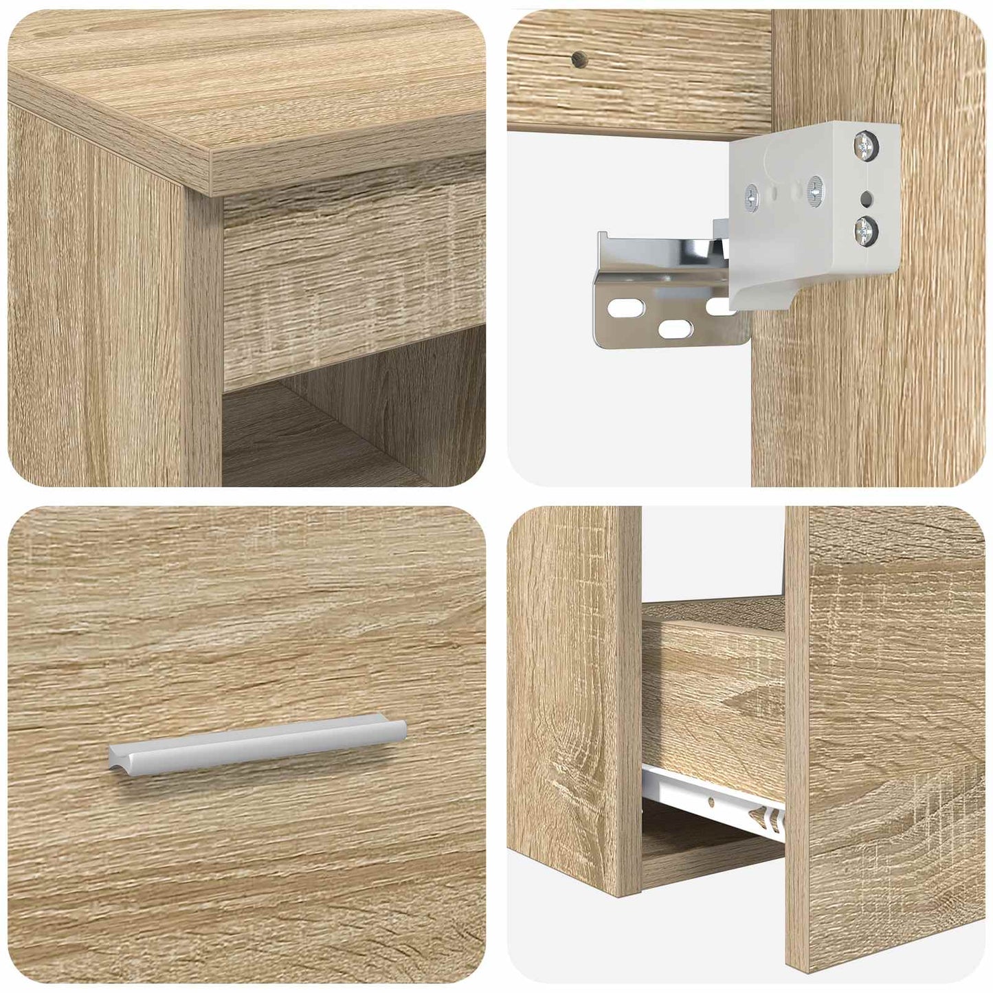 Badkamermeubelset 2 pcs Sonoma Eiken Bewerkt hout is nu te koop bij PeponiXL, paradijselijk wonen!