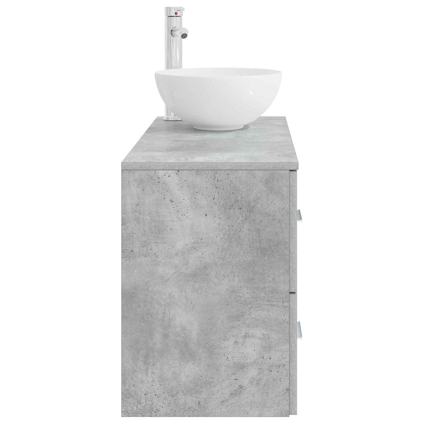 Badkamermeubelset 2 pcs Betongrijs Bewerkt hout is nu te koop bij PeponiXL, paradijselijk wonen!
