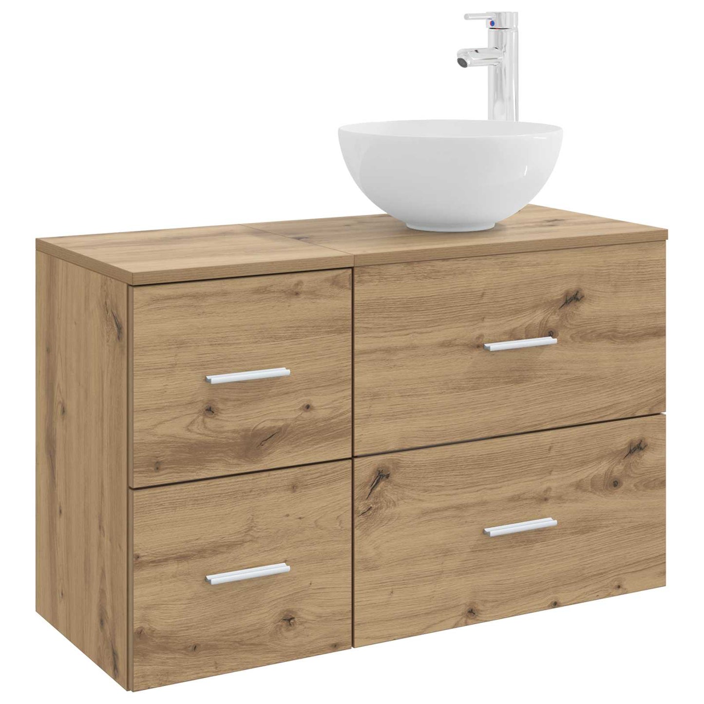 Badkamermeubelset 2 st Artisanaal eiken Bewerkt hout is nu te koop bij PeponiXL, paradijselijk wonen!
