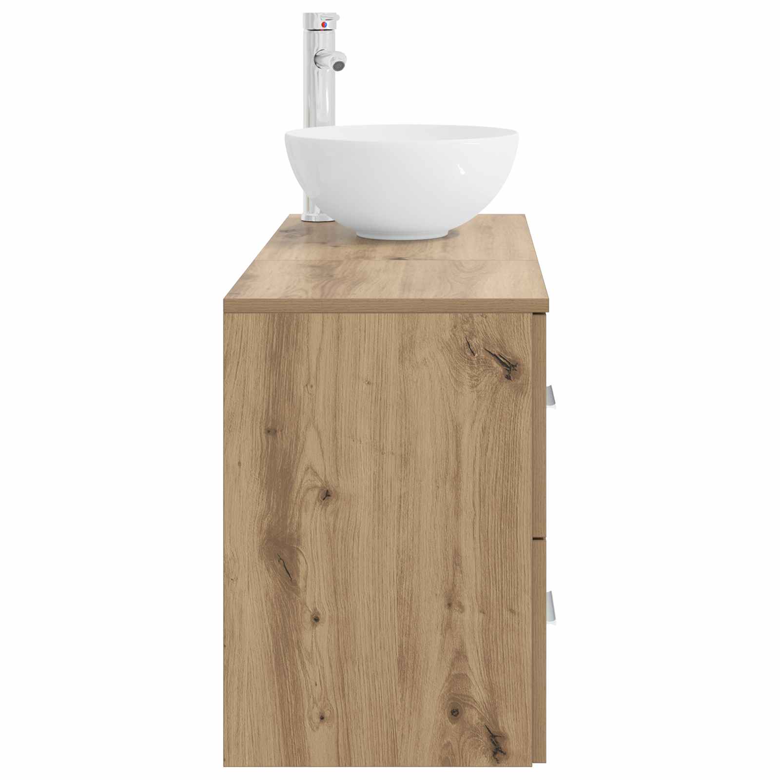 Badkamermeubelset 2 st Artisanaal eiken Bewerkt hout is nu te koop bij PeponiXL, paradijselijk wonen!