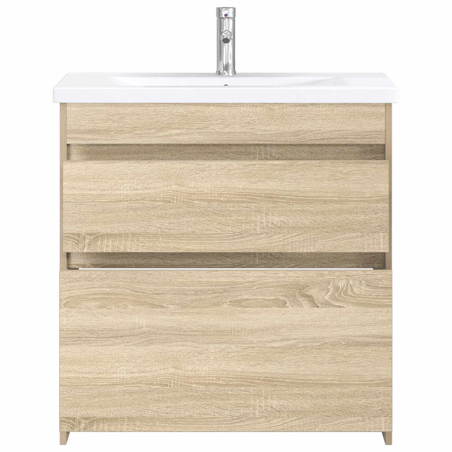 Badkamermeubelset Sonoma Eiken 81 x 40 x 84,5 cm Bewerkt hout is nu te koop bij PeponiXL, paradijselijk wonen!