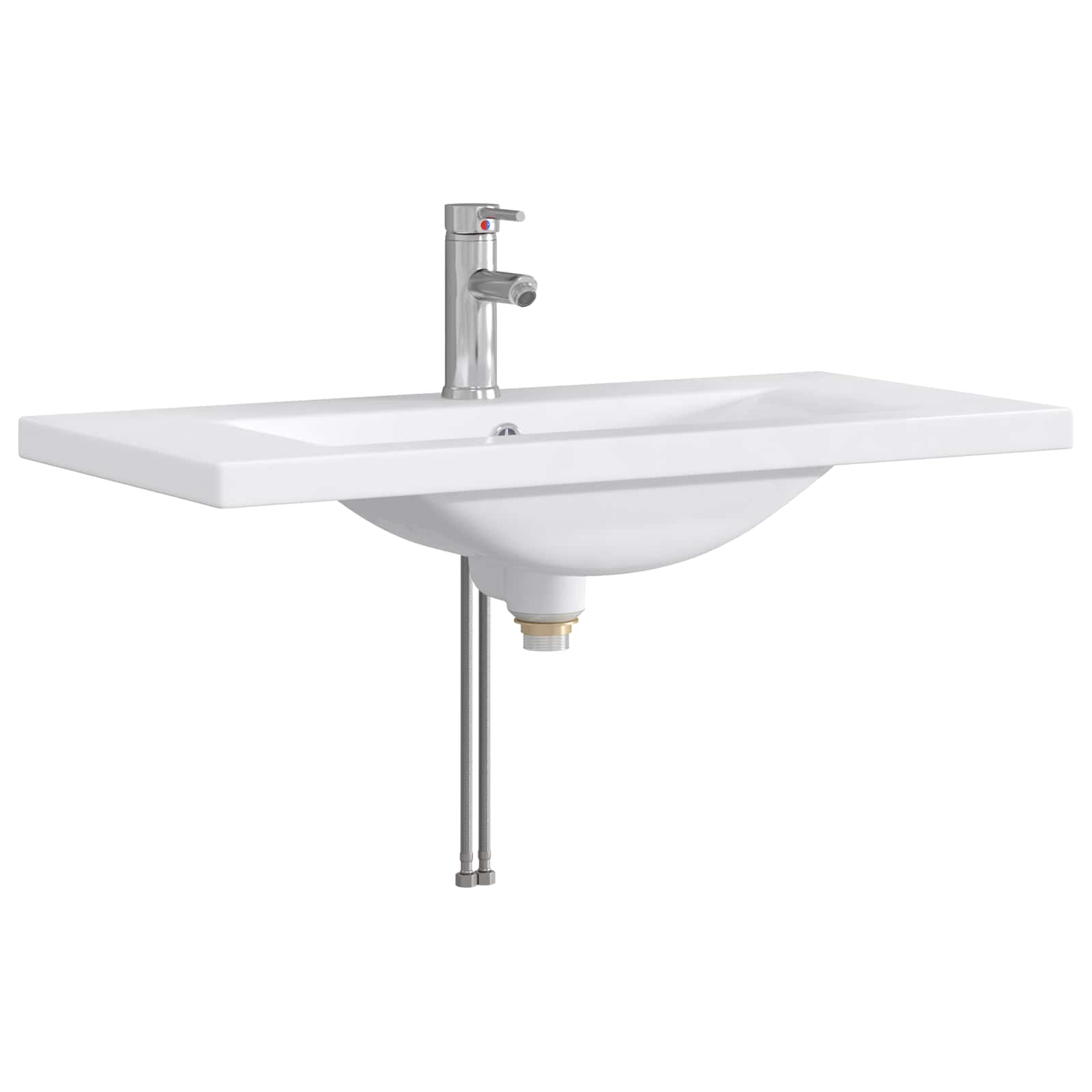 Badkamermeubelset Sonoma Eiken 81 x 40 x 84,5 cm Bewerkt hout is nu te koop bij PeponiXL, paradijselijk wonen!
