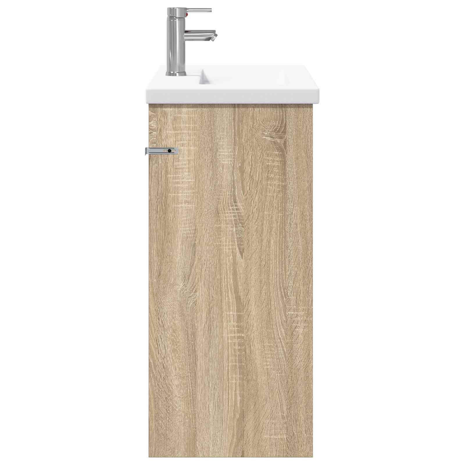 Badkamermeubelset Sonoma Eiken 81 x 40 x 84,5 cm Bewerkt hout is nu te koop bij PeponiXL, paradijselijk wonen!