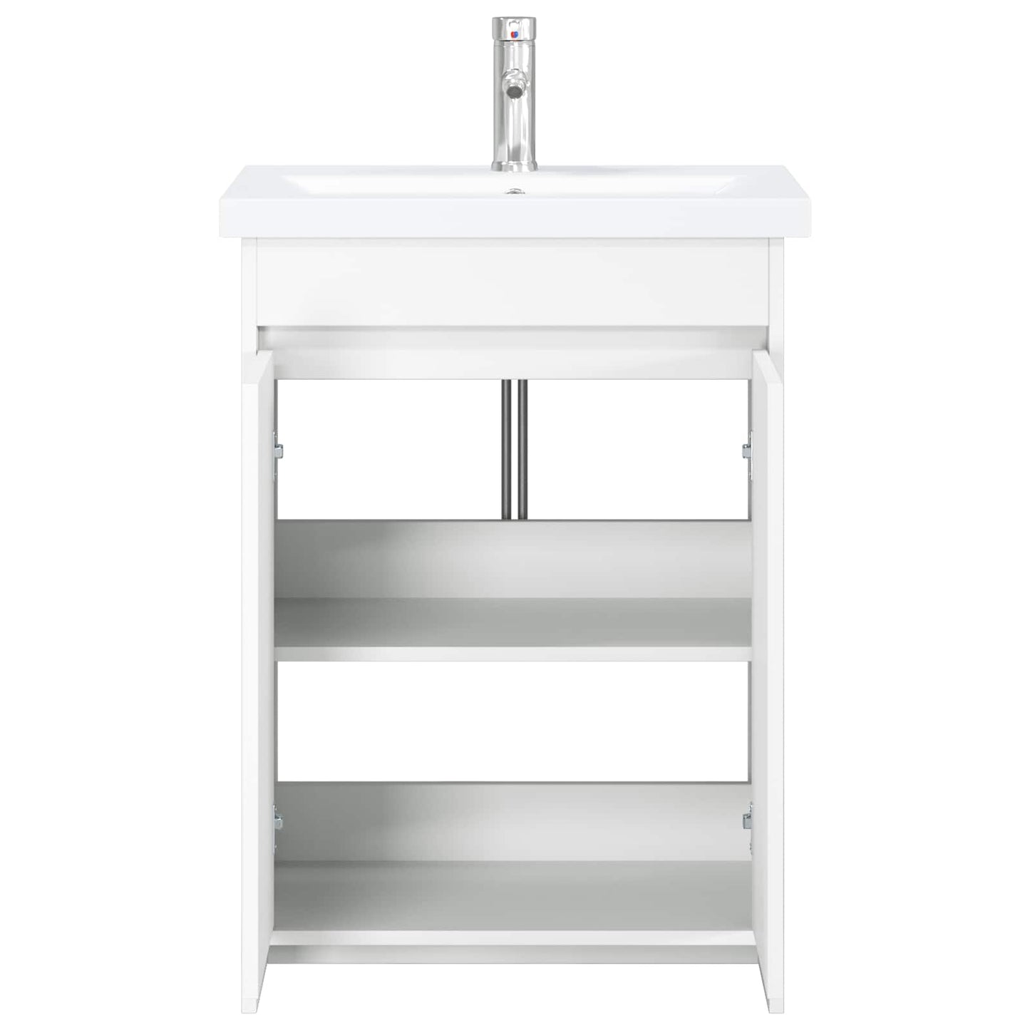 Badkamermeubelset Wit 61 x 40 x 84,5 cm Bewerkt hout is nu te koop bij PeponiXL, paradijselijk wonen!