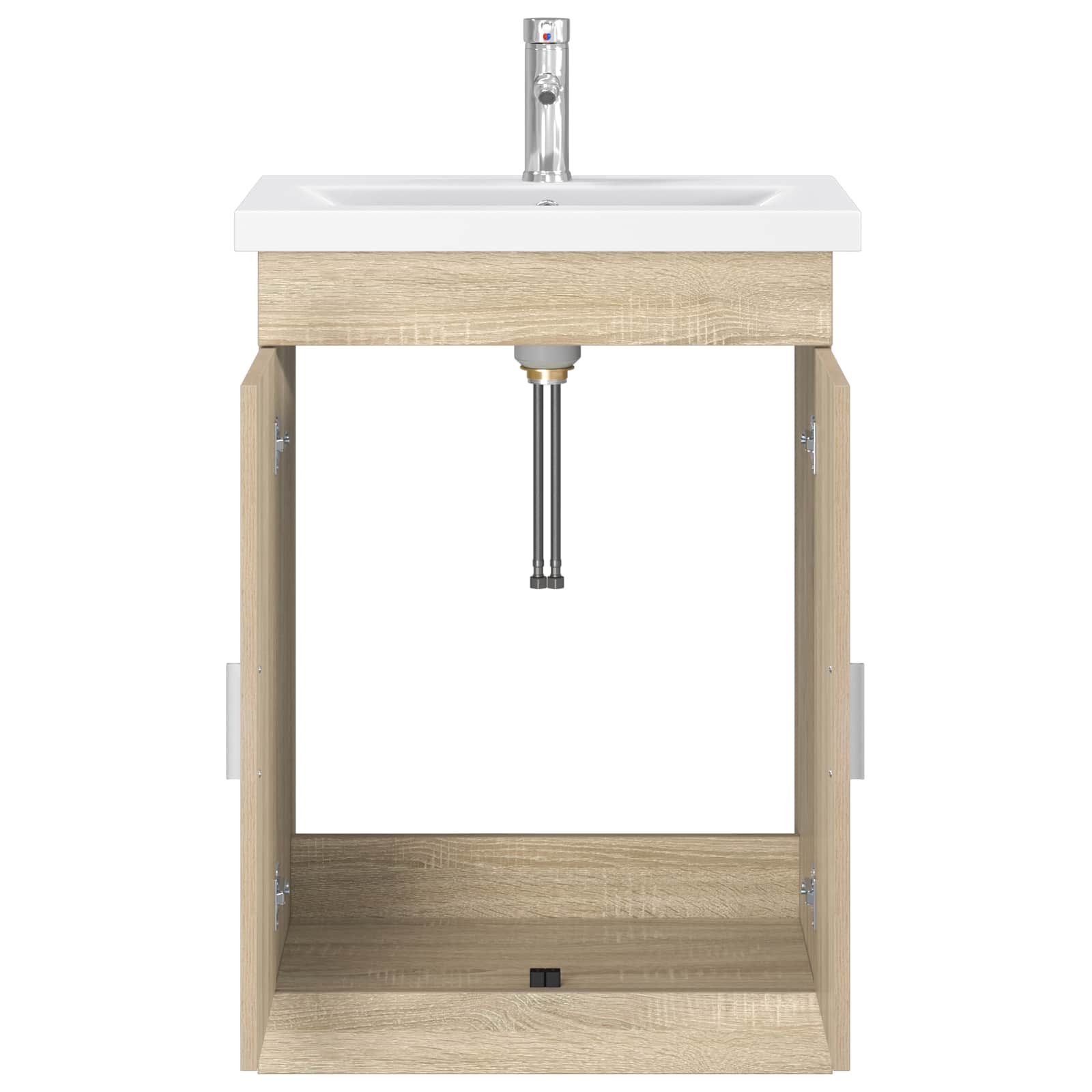 Badkamermeubelset Sonoma Eiken 61 x 40 x 84,5 cm Bewerkt hout is nu te koop bij PeponiXL, paradijselijk wonen!