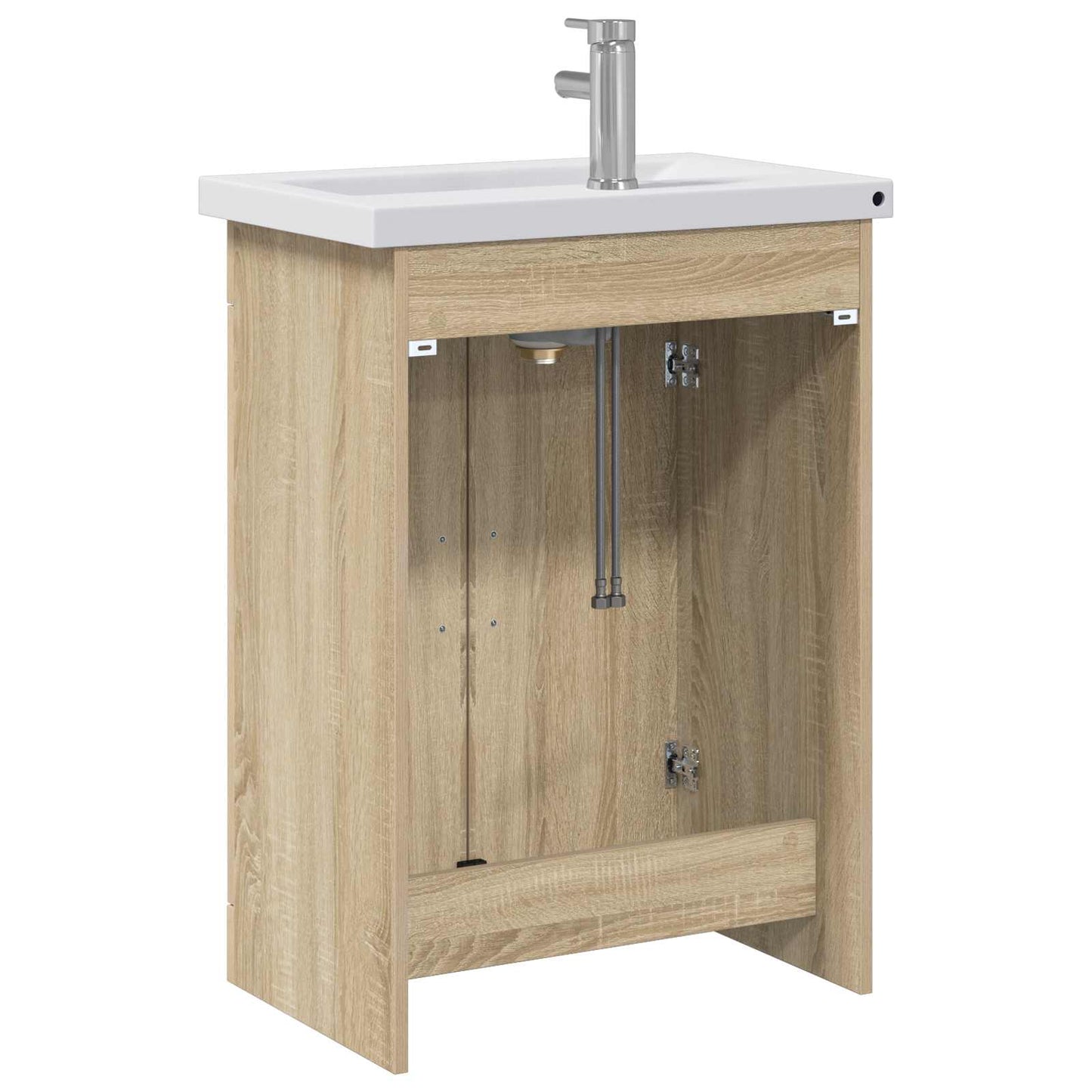 Badkamermeubelset Sonoma Eiken 61 x 40 x 84,5 cm Bewerkt hout is nu te koop bij PeponiXL, paradijselijk wonen!