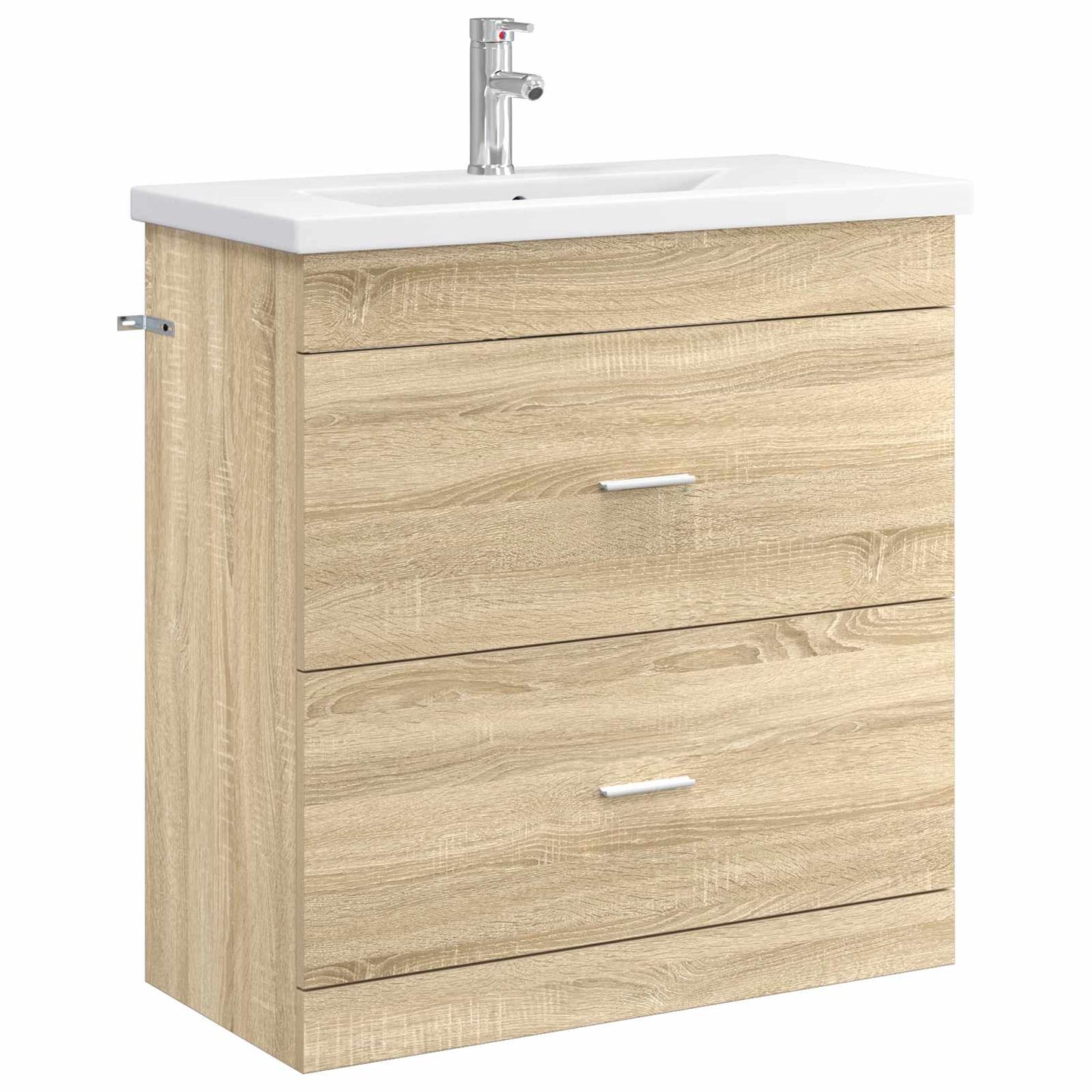 Badkamermeubelset Sonoma Eiken 81 x 40 x 84,5 cm Bewerkt hout is nu te koop bij PeponiXL, paradijselijk wonen!